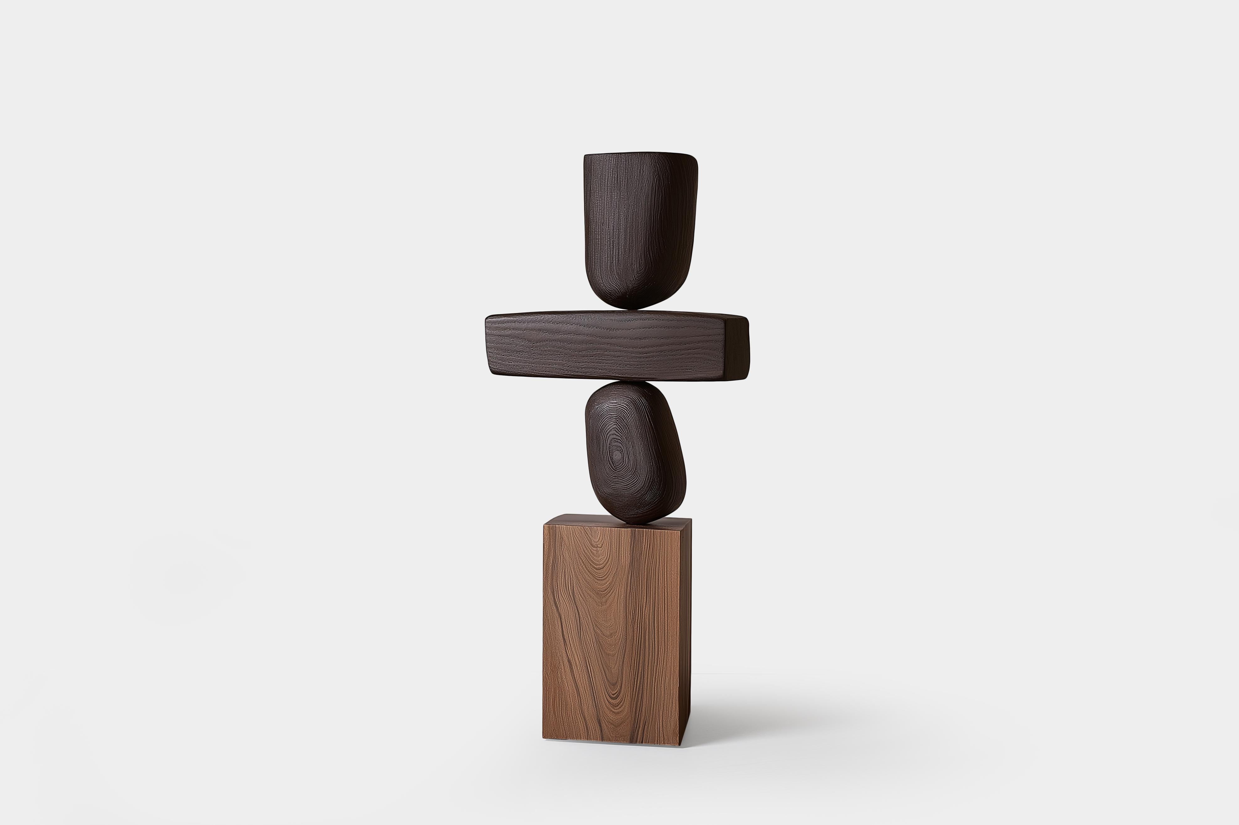 Lull No118 Totem en bois fabriqué à la main pour les espaces contemporains - Design/One

---
L'équilibre et la tension sont au cœur de ces sculptures. Le jeu entre les formes lisses et arrondies et les bases solides et angulaires crée un équilibre