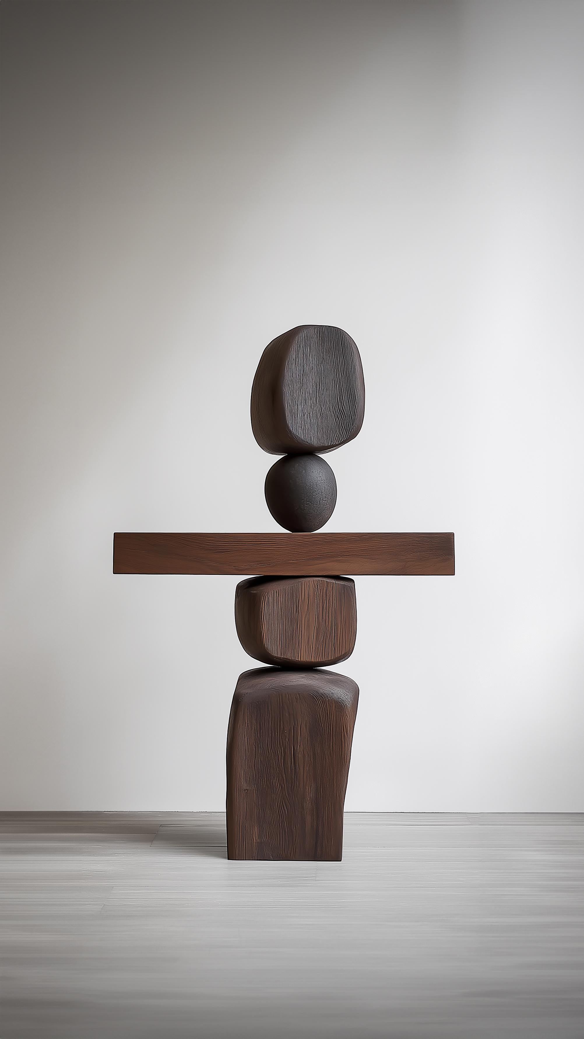 Lull No122 Escultura minimalista de madera de Joel Escalona - Perfecta para un ambiente moderno Mexicano en venta