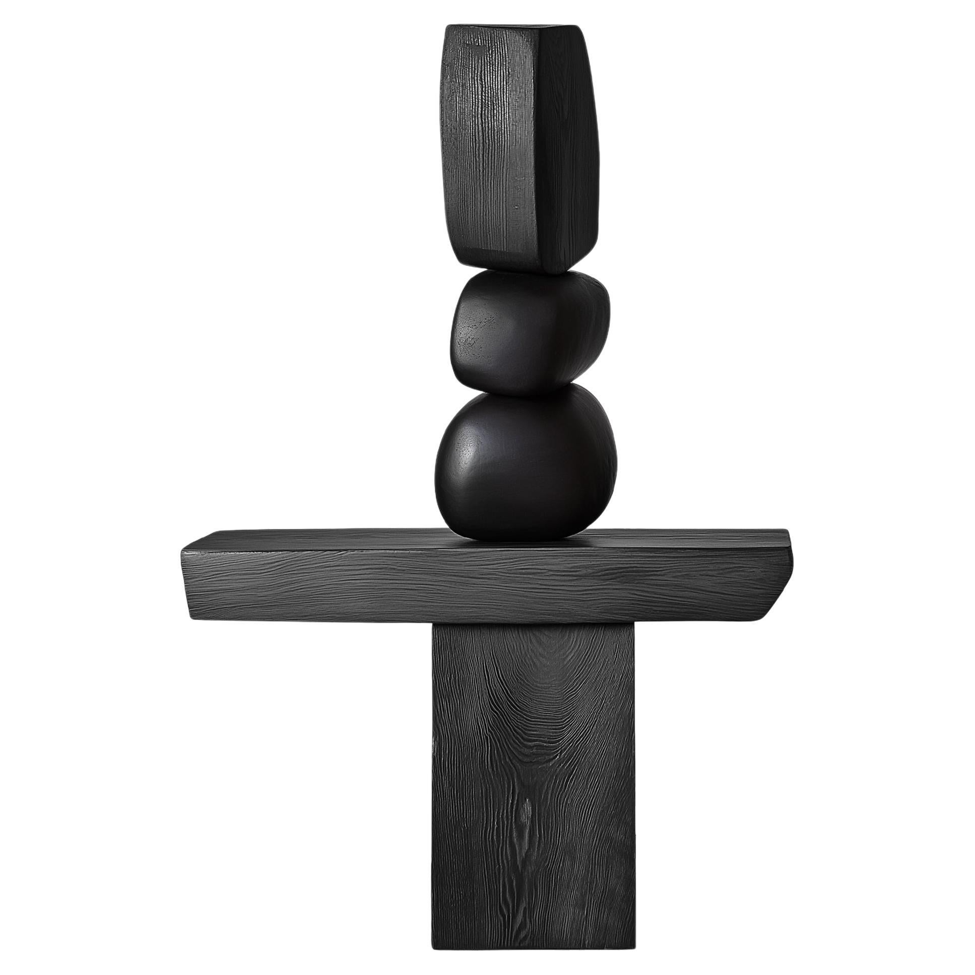 Lull No124 Wooden Totem Sculpture by Joel Escalona - Un accent sculptural