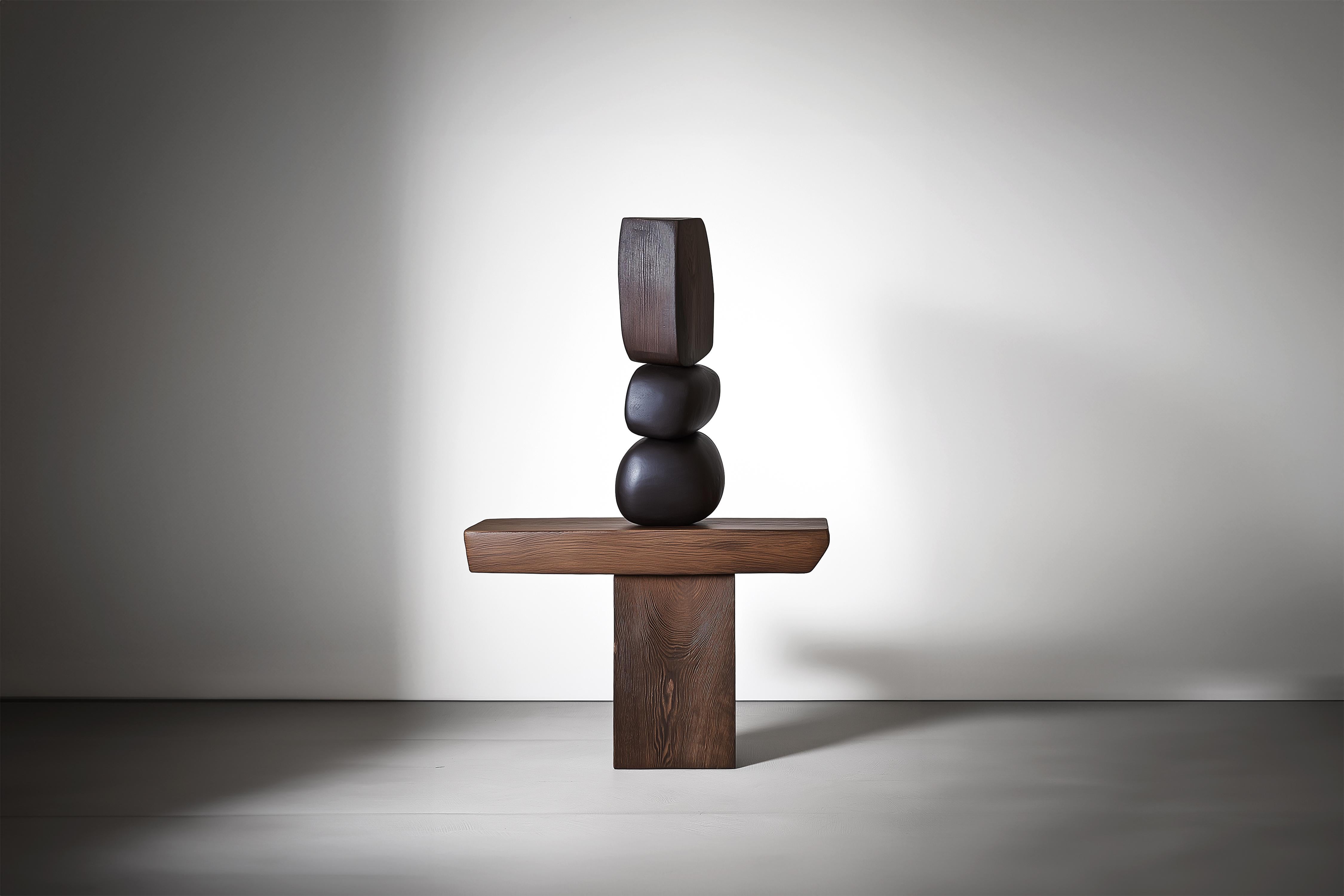 Moderno Scultura Totem in legno Lull No124 di Joel Escalona - Un complemento scultoreo in vendita