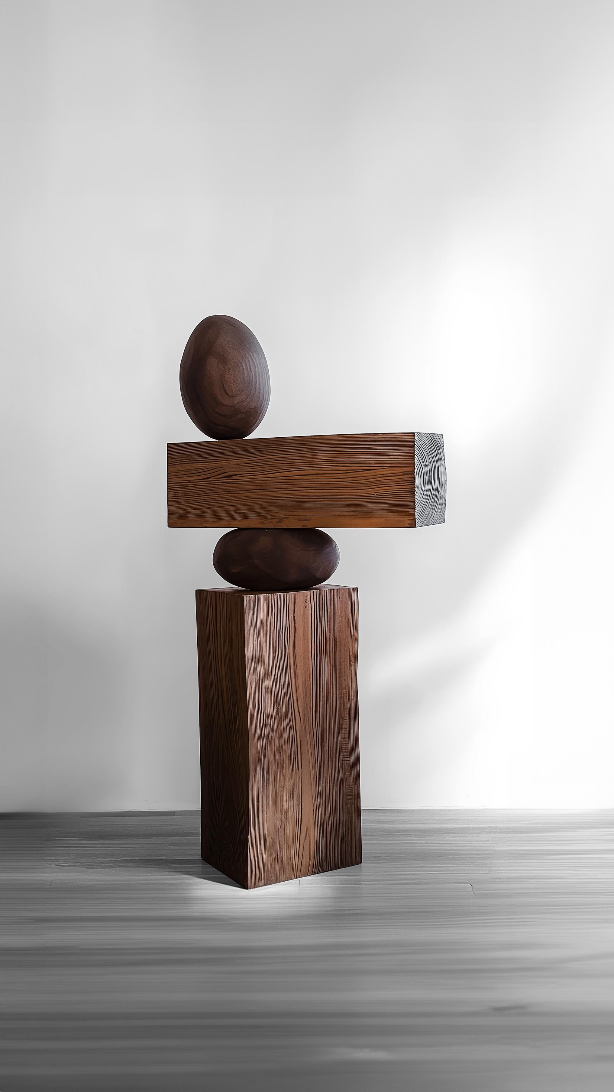 Decoración de lujo Escultura de madera Lull No127 - Hecho a mano por NONO
---
El equilibrio y la tensión son el núcleo de estas esculturas. La interacción entre las formas suaves y redondeadas y las bases sólidas y angulosas crea un delicado