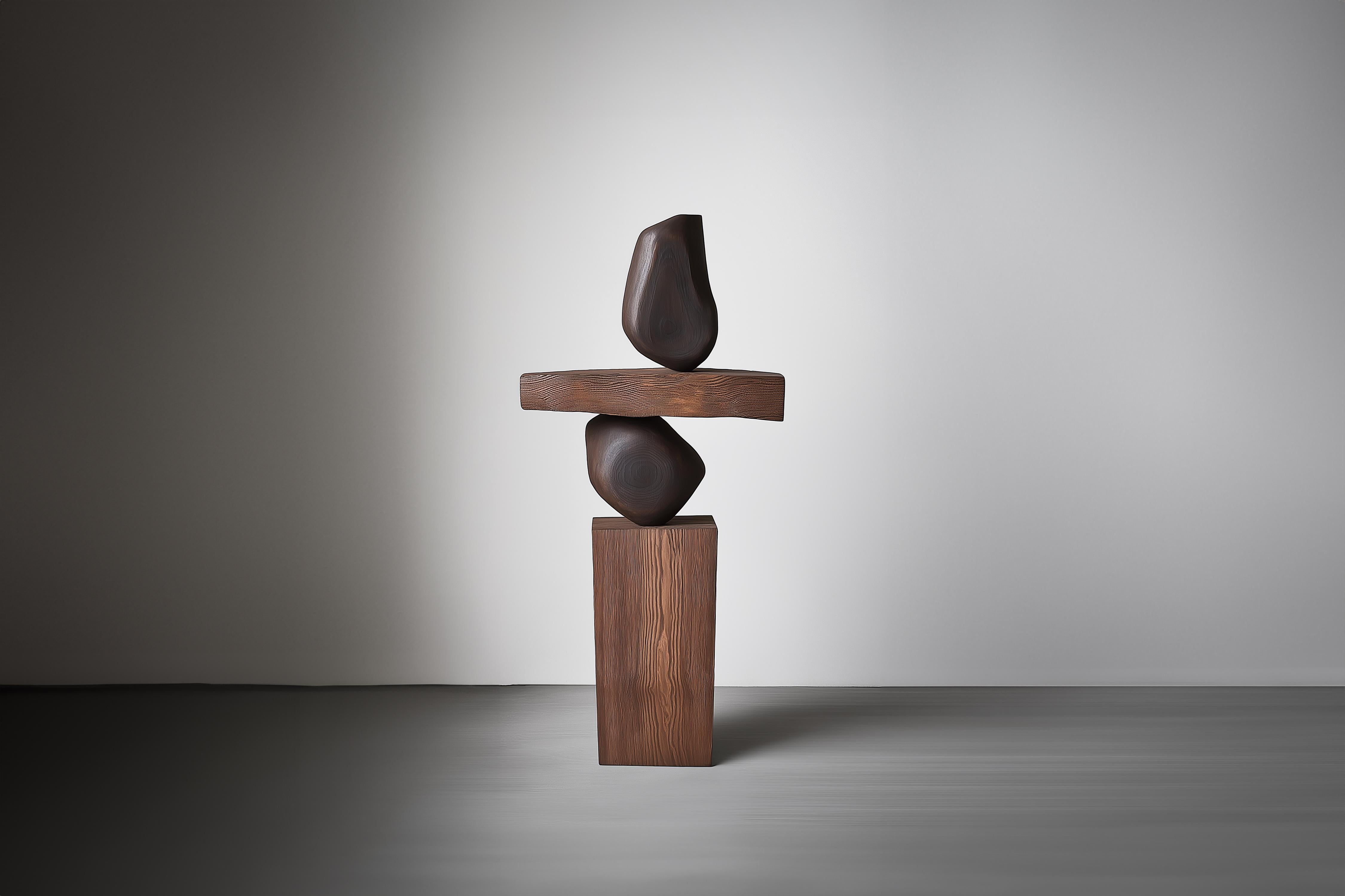 Moderne Lull No128 Sculpture géométrique en bois de Joel Escalona - Une pièce d'art moderne en vente