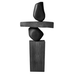 Lull No128 Escultura geométrica de madera de Joel Escalona - Una pieza de arte moderno
