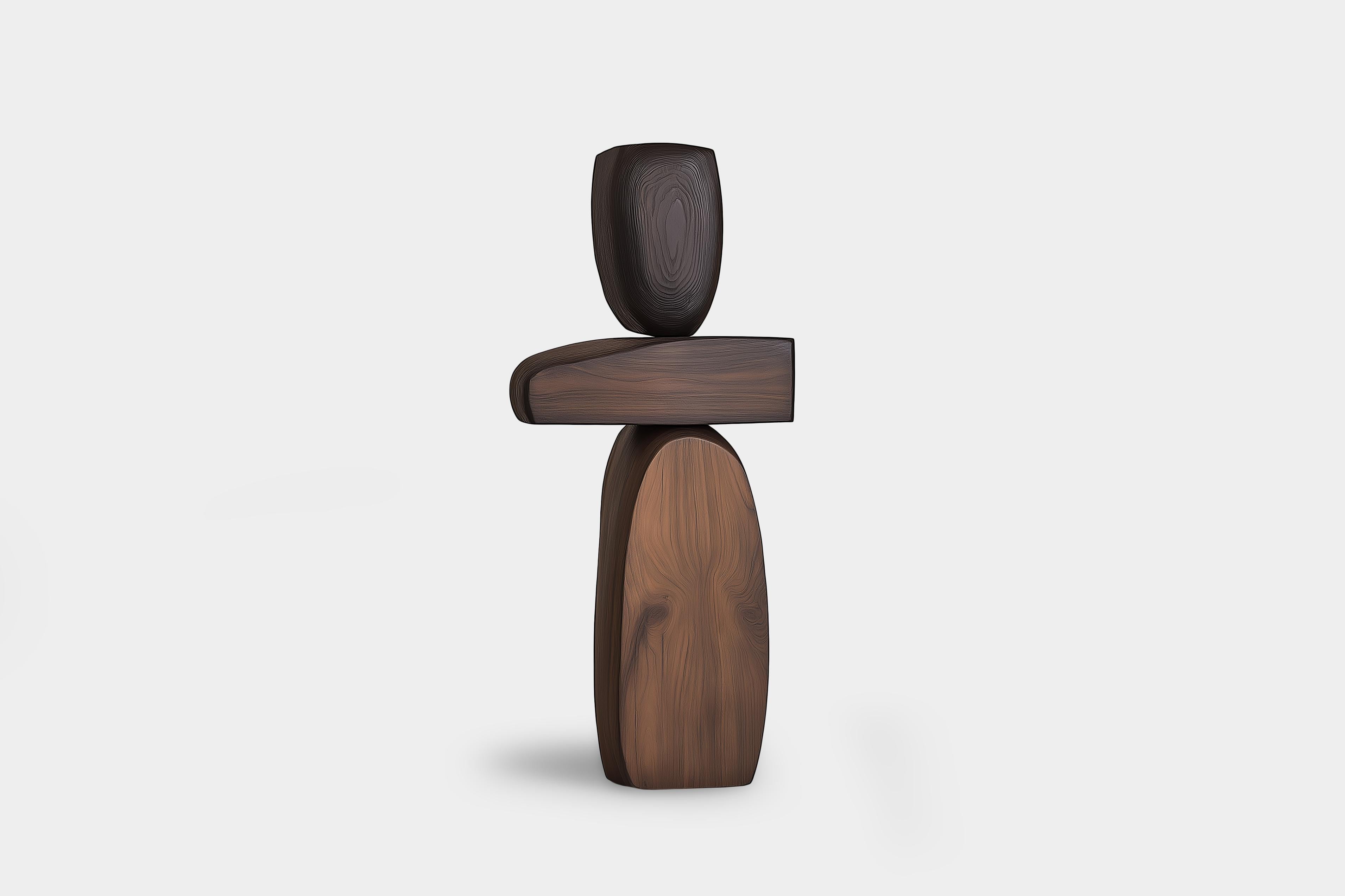Lull No134 Tótem de madera artesanal de Joel Escalona - Ideal para una decoración minimalista

---
El equilibrio y la tensión son el núcleo de estas esculturas. La interacción entre las formas suaves y redondeadas y las bases sólidas y angulosas