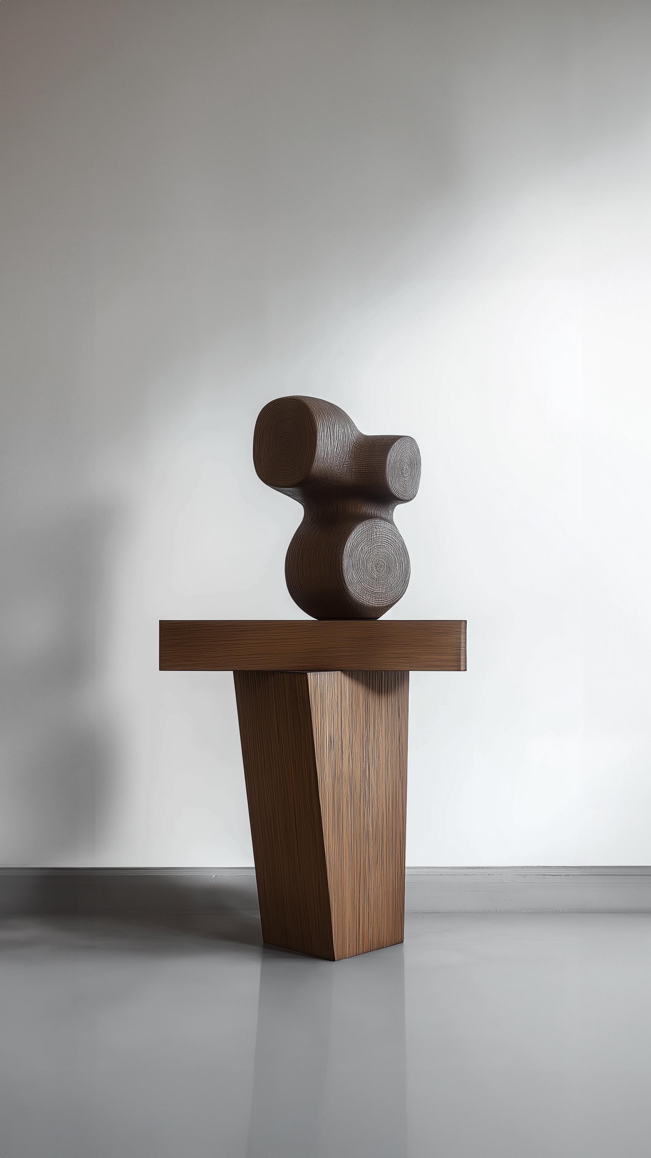 Hardwood Lull No144 Wooden Totem Sculpture by Joel Escalona – A Sculptural Accent For Sale
