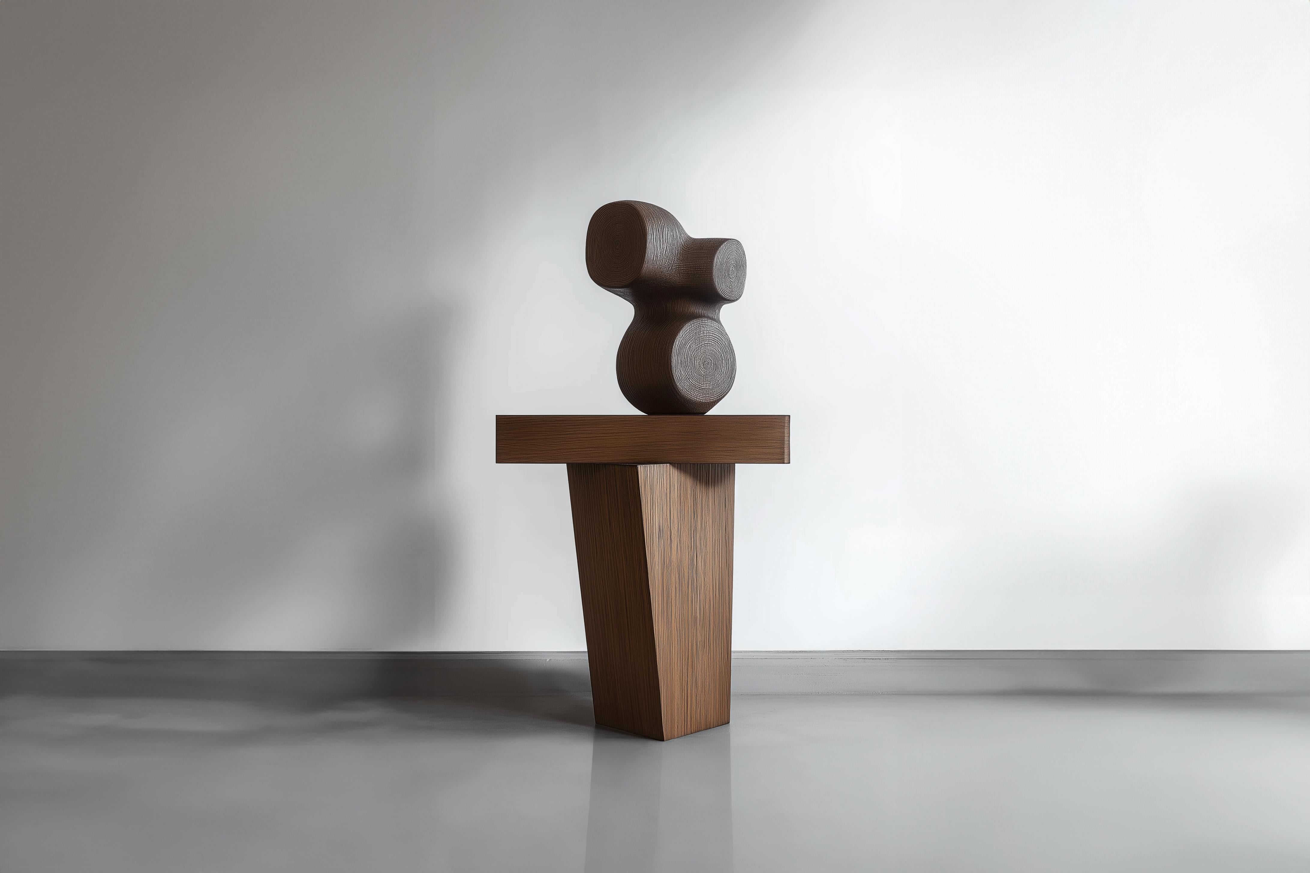 Contemporary Lull No144 Wooden Totem Sculpture by Joel Escalona – A Sculptural Accent For Sale