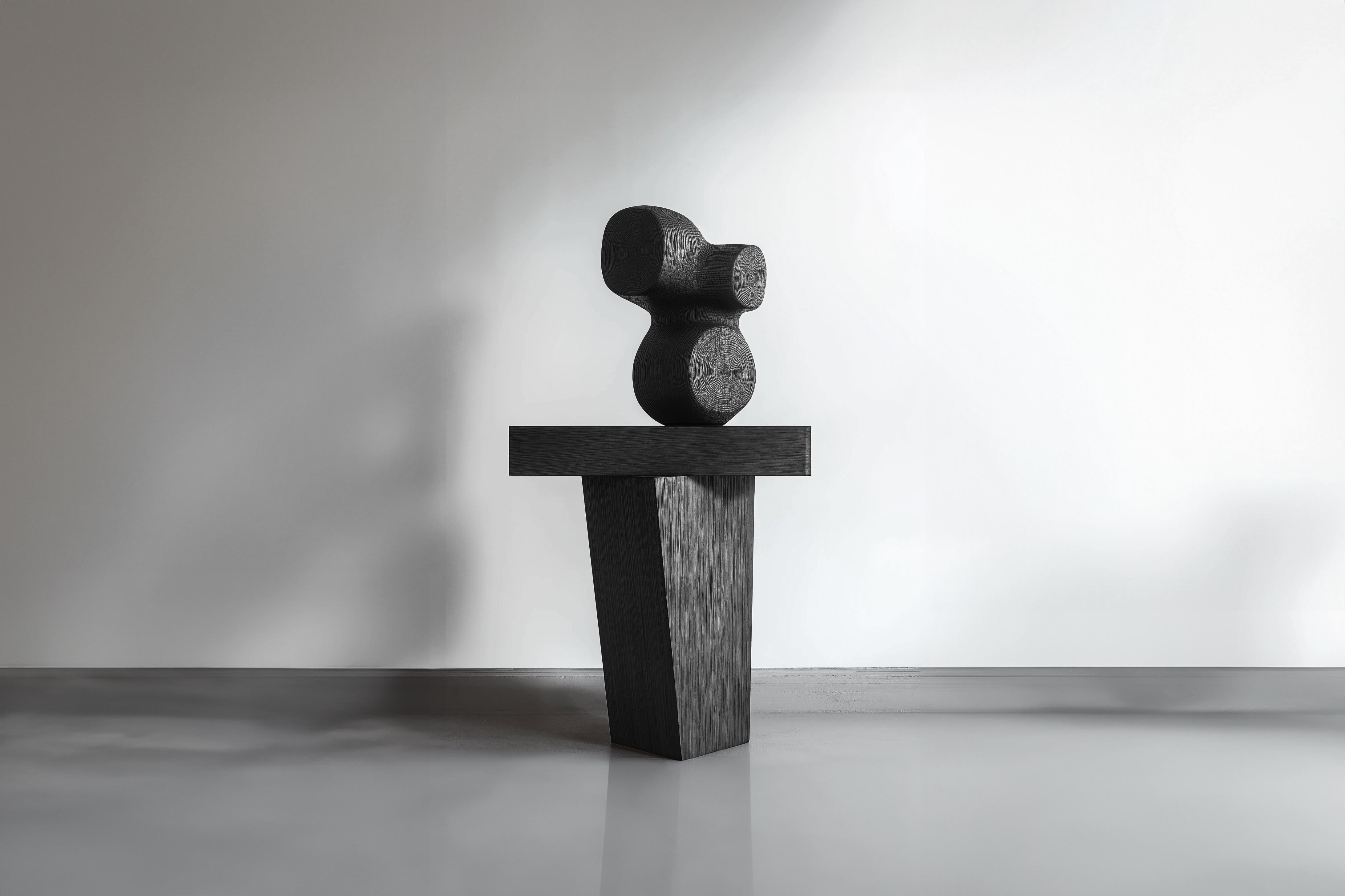 Lull No144 Wooden Totem Sculpture by Joel Escalona – A Sculptural Accent For Sale 1