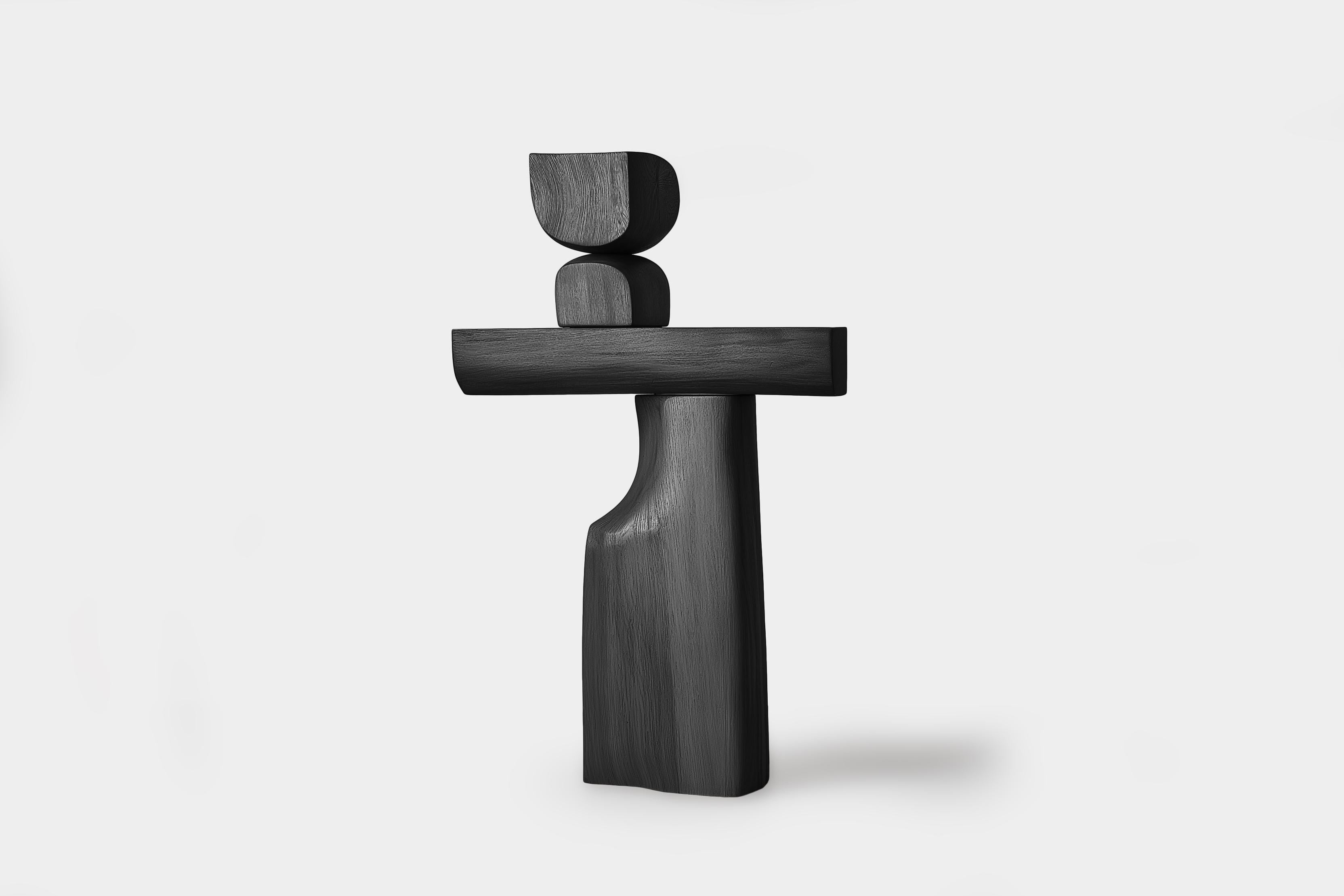 Mexican Minimalist Wooden Sculpture Lull No145 – Handcrafted by NONO for Contemporary In For Sale