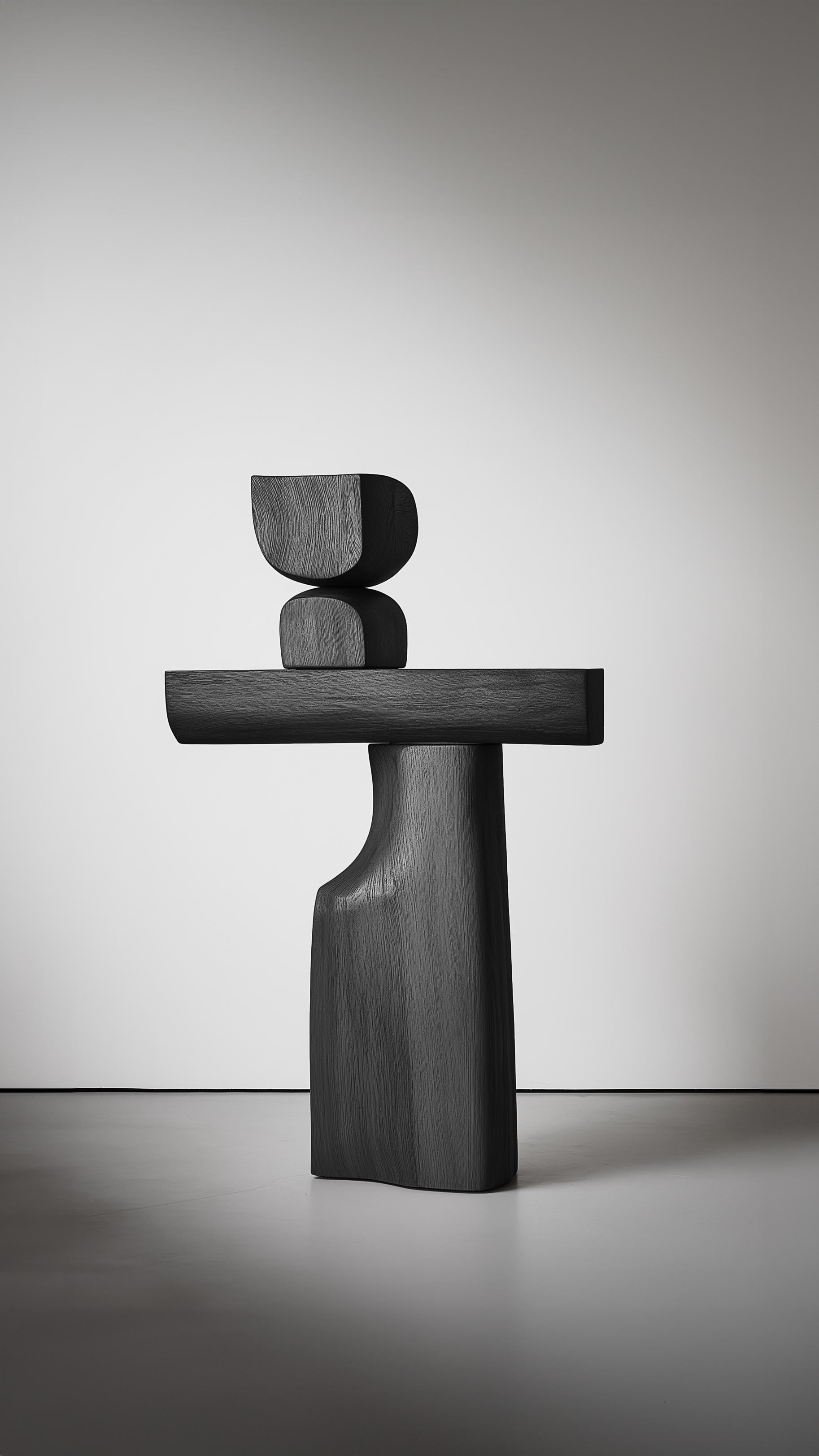 Minimalist Wooden Sculpture Lull No145 – Handcrafted by NONO for Contemporary In In New Condition For Sale In Ciudad de México, CDMX