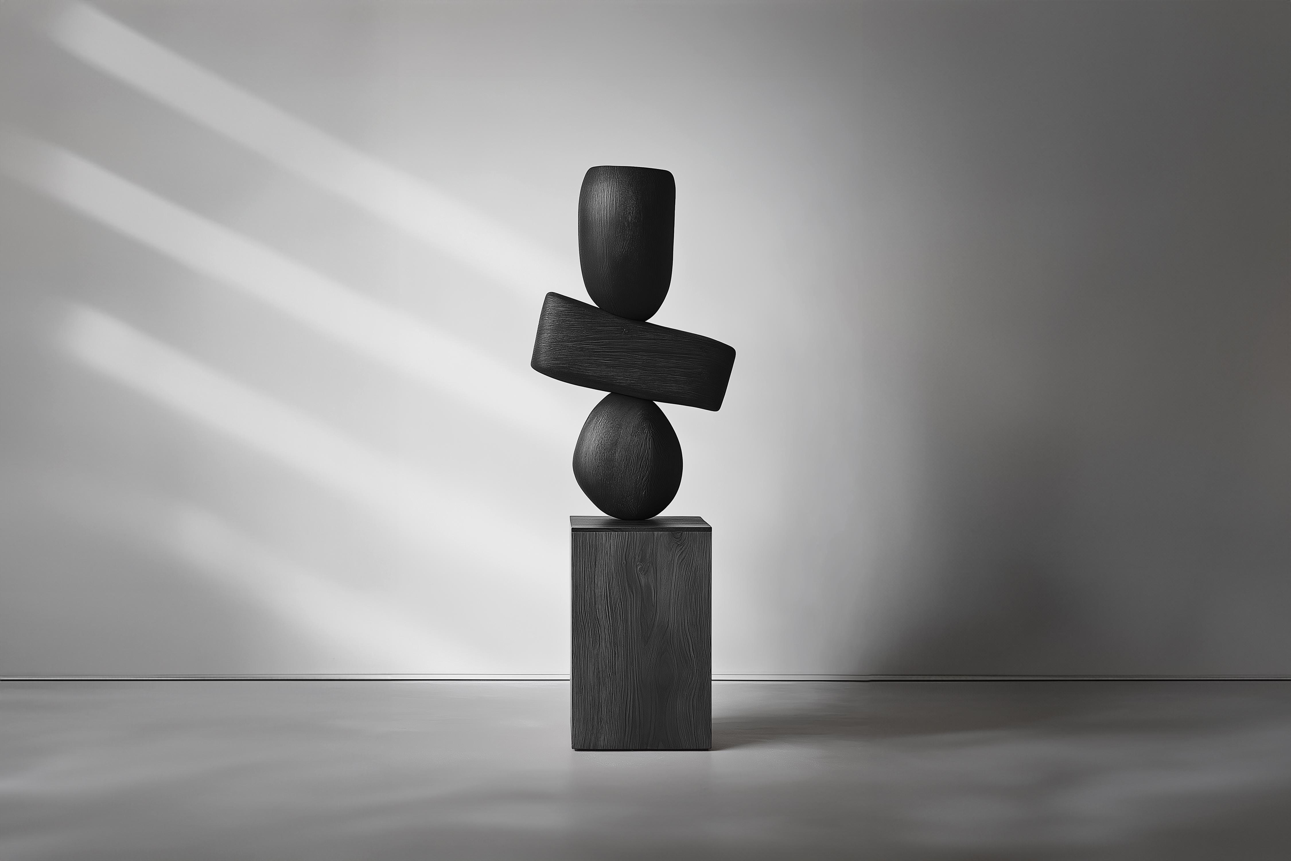 Hand-Crafted Geometric Wooden Sculpture Lull No148 – Handcrafted by Joel Escalona For Sale