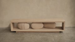 Bench Table Sereno No61, White Oak Piece by Joel Escalona