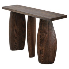 Solace No5 Console Table – Pebble-Like Legs in Wood, by NONO