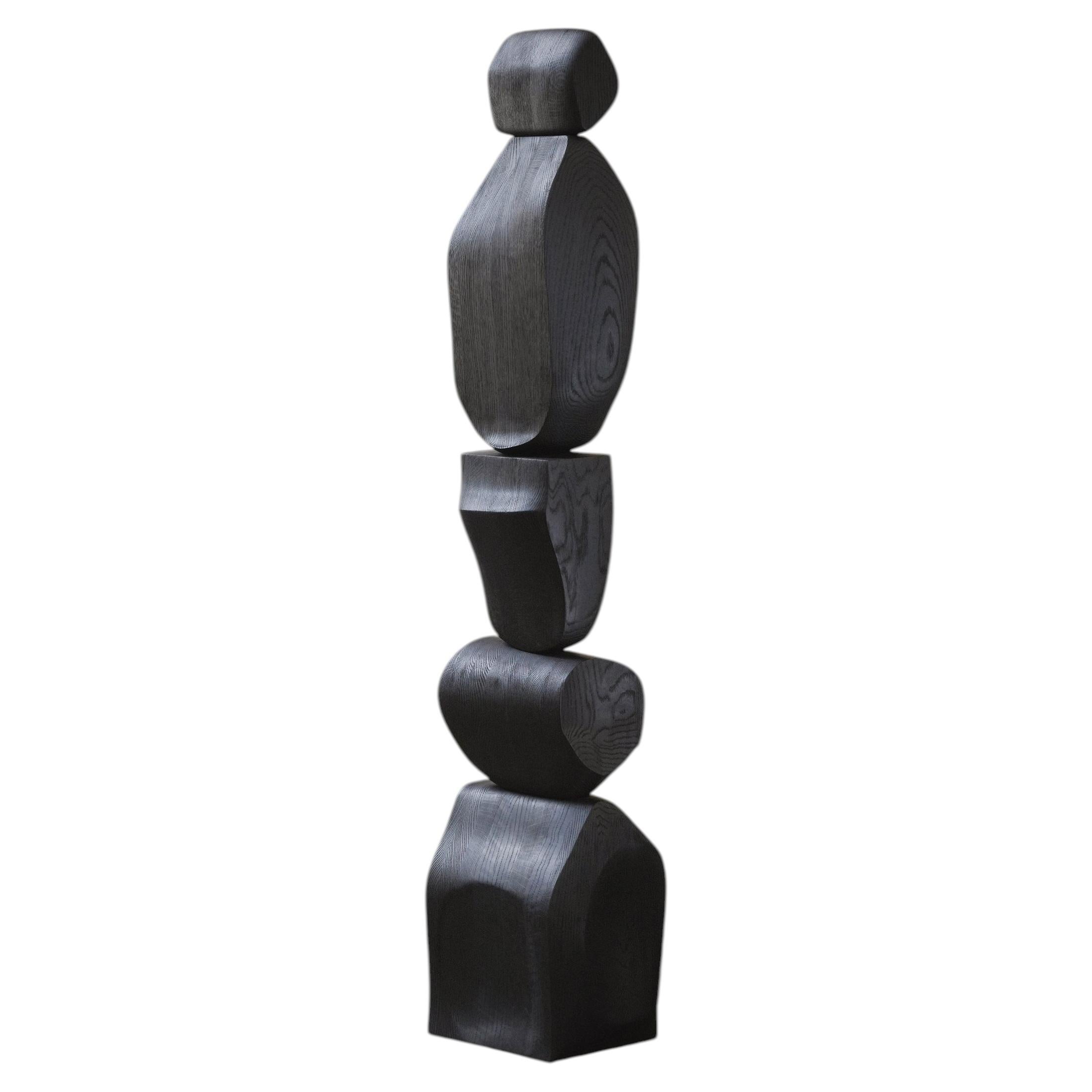 Modern Abstract Wooden Totem Still Stand No69 by NONO, Joel Escalona Crafted