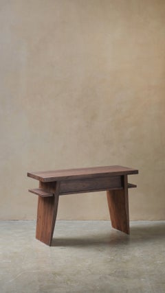 Decorative Console Table, Sideboard Made of Solid Walnut Wood, Narrow Console