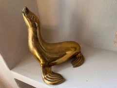 Mid-Century Brass Seal Sculpture, Europe, 1960s–1970s