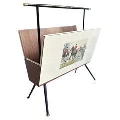 Italian Mid-Century Magazine Rack with Hunting Scenes, 1950s