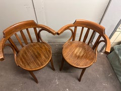 Pair of Polish Bentwood Armchairs, Kraków, Mid-20th Century