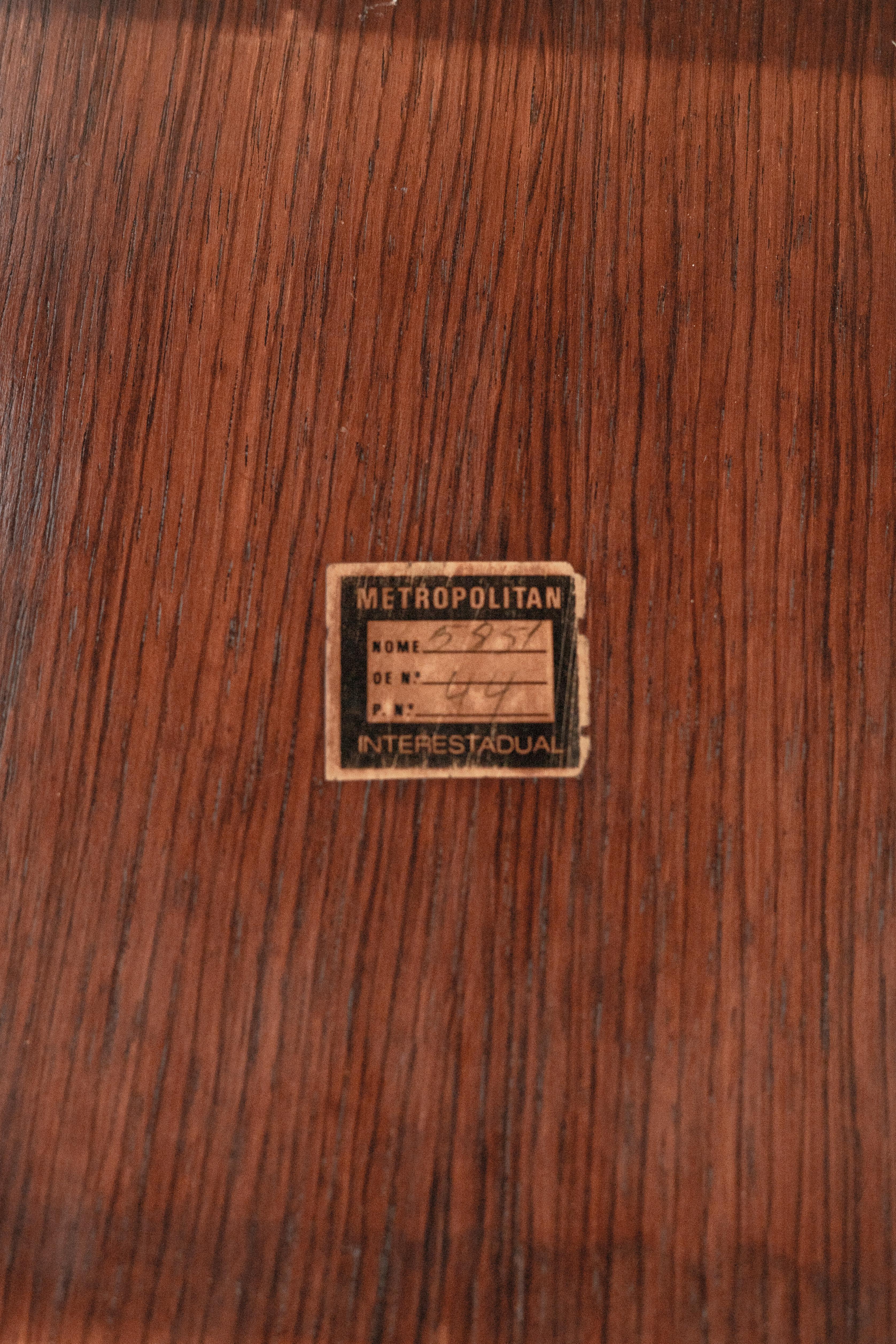 Table d'appoint en palissandre et marbre par Celina Decorações, années 1960, milieu du siècle brésilien en vente 3