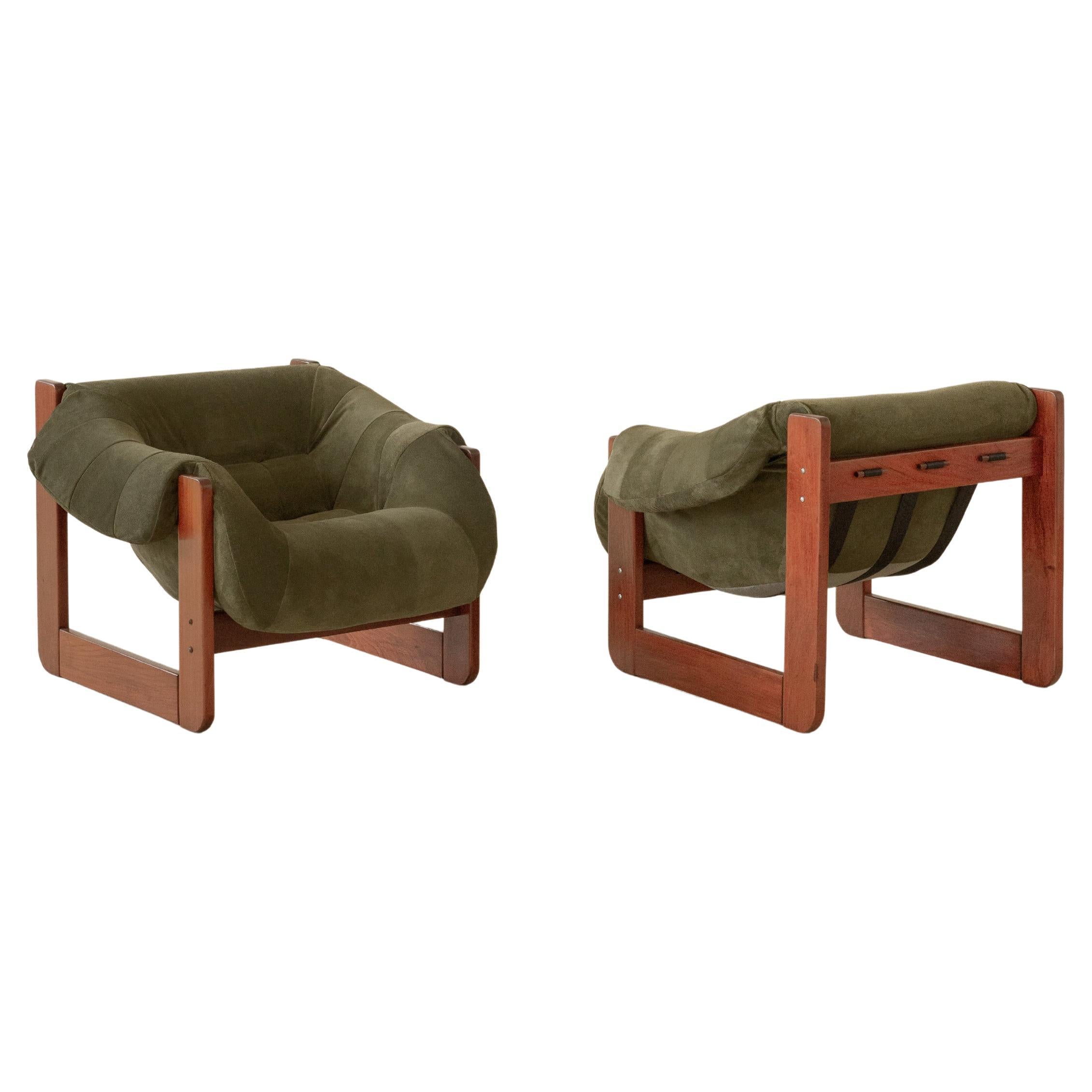 Paire de chaises longues MP-97 de Percival Lafer, milieu du siècle, Brésil, 1970