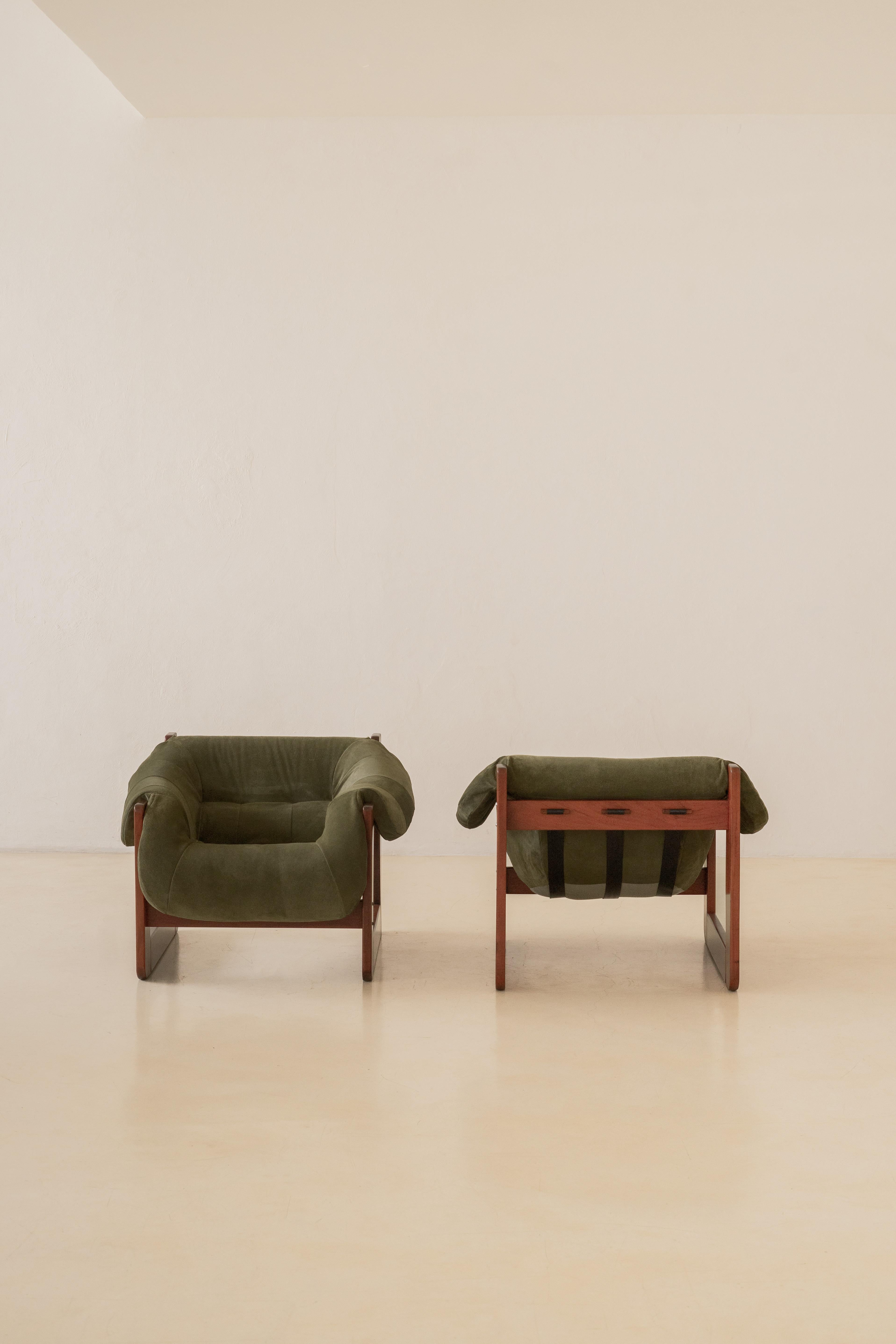 Fin du 20e siècle Paire de chaises longues MP-97 de Percival Lafer, milieu du siècle, Brésil, 1970 en vente