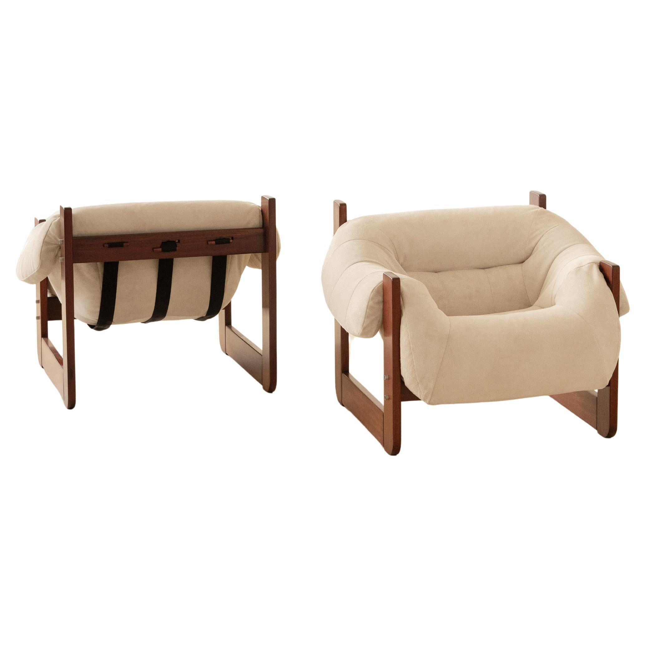 Paire de chaises longues MP-97 de Percival Lafer, milieu du siècle, Brésil, 1970