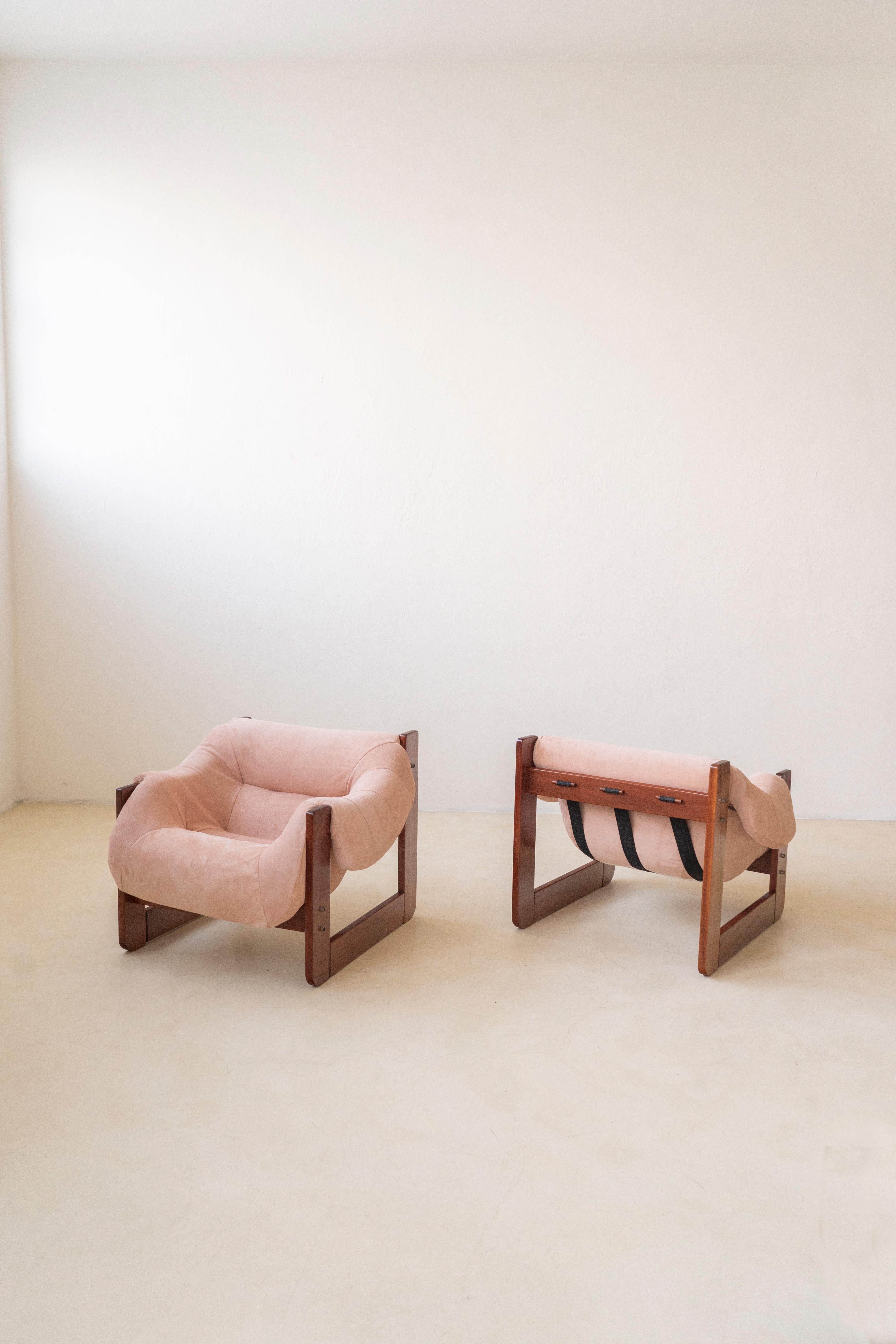 Mid-Century Modern Paire de chaises longues MP-97 de Percival Lafer, milieu du siècle, Brésil, 1970 en vente