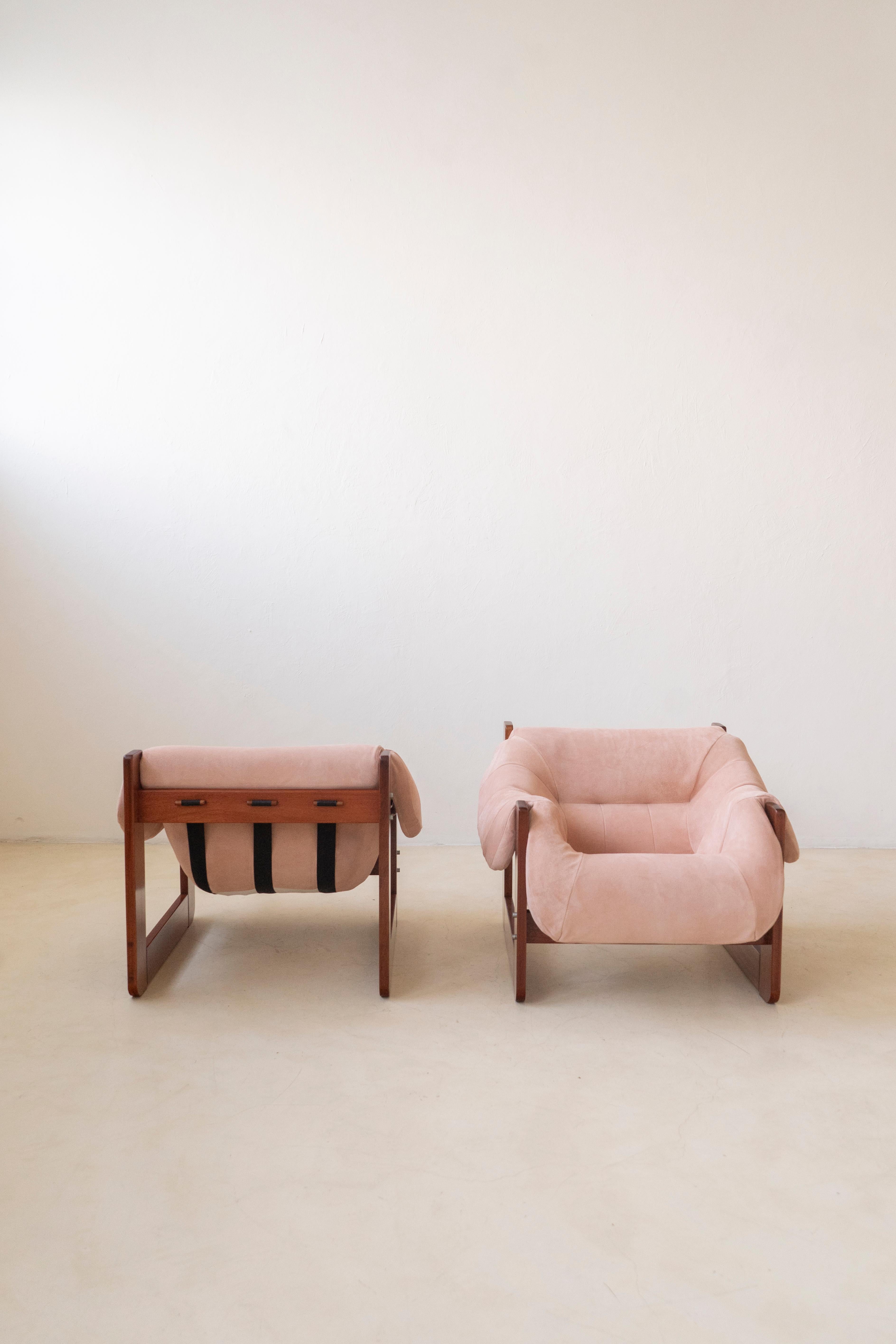 Paire de chaises longues MP-97 de Percival Lafer, milieu du siècle, Brésil, 1970 en vente 1
