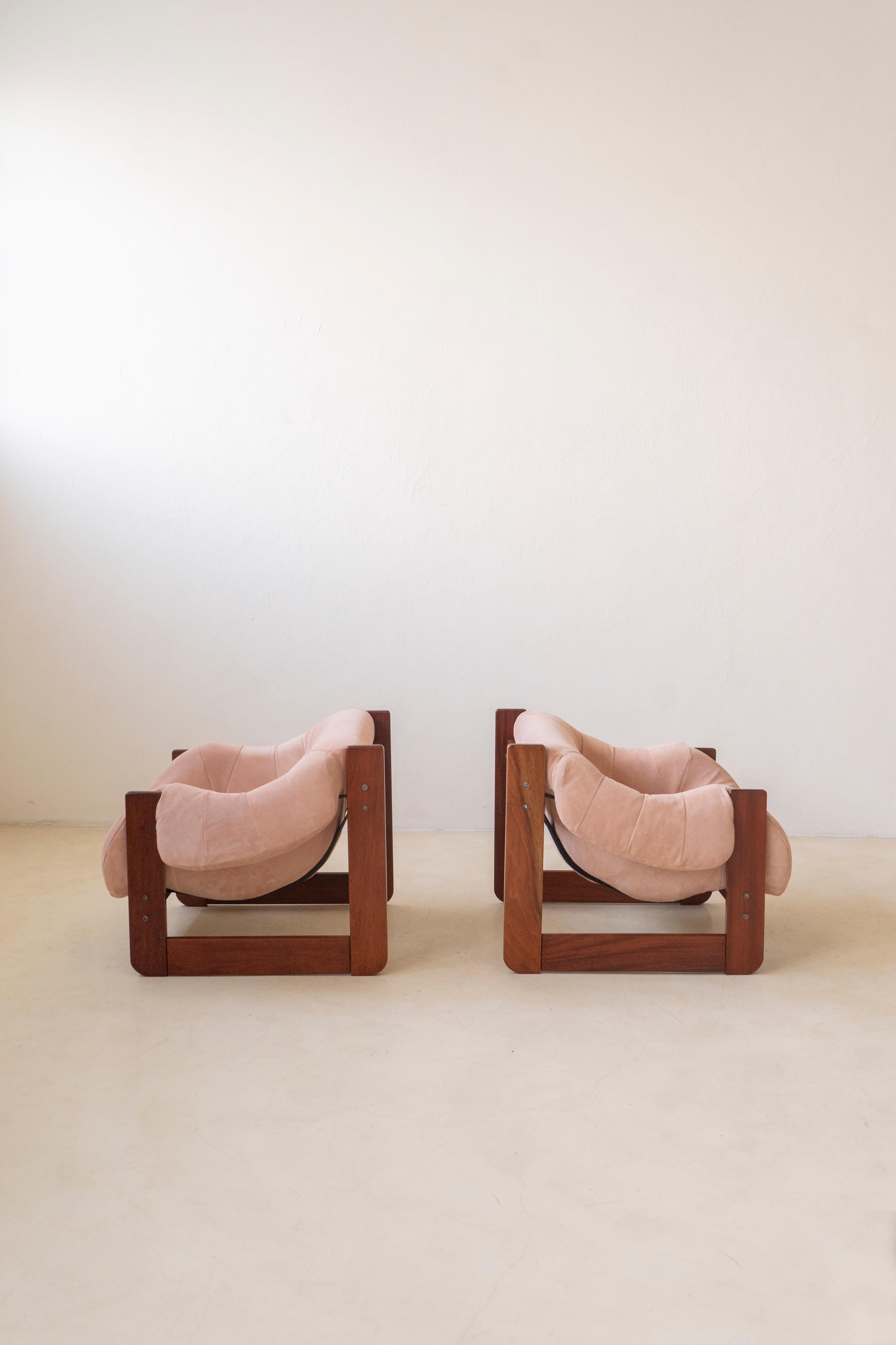Brésilien Paire de chaises longues MP-97 de Percival Lafer, milieu du siècle, Brésil, 1970 en vente