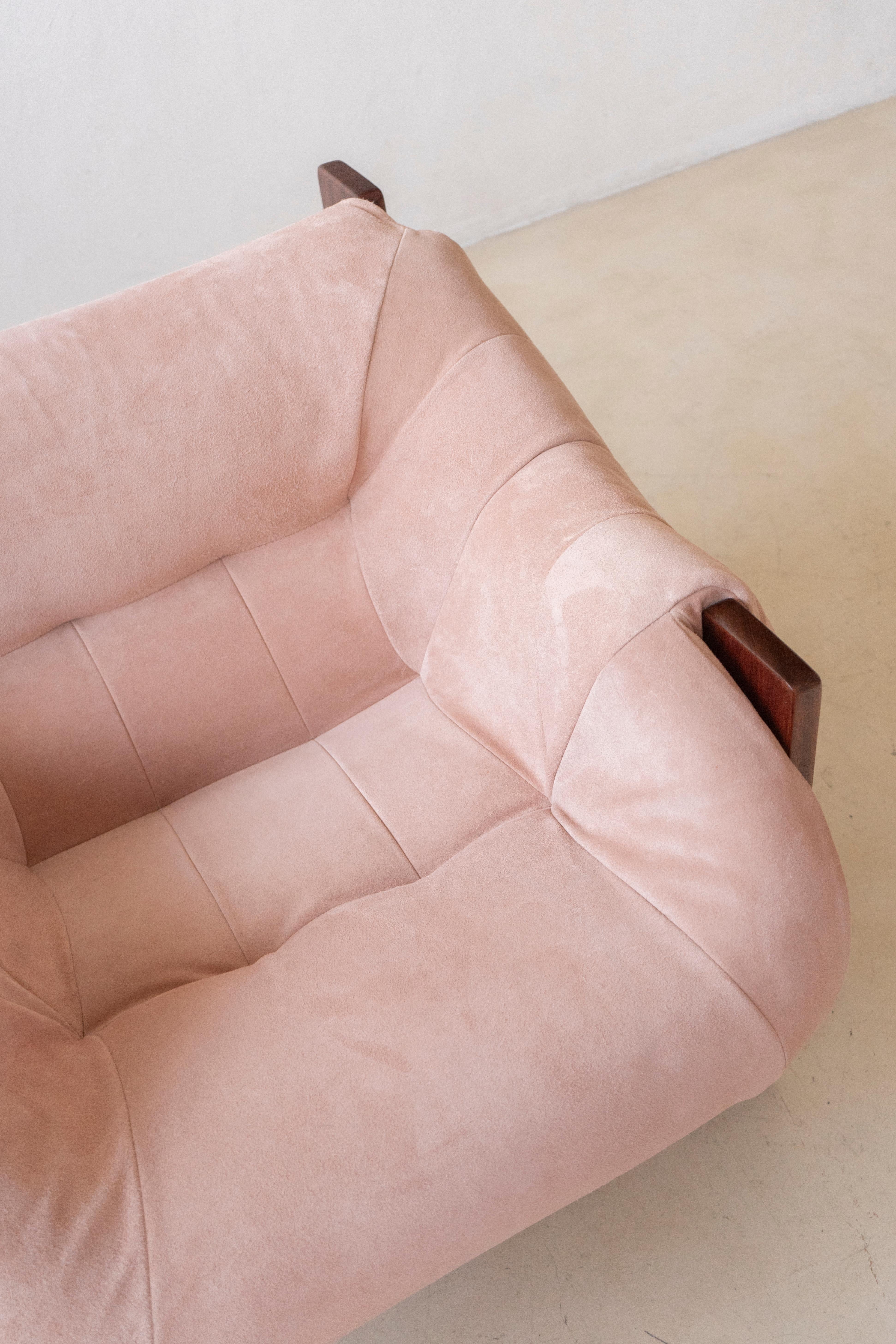 Cuir Paire de chaises longues MP-97 de Percival Lafer, milieu du siècle, Brésil, 1970 en vente