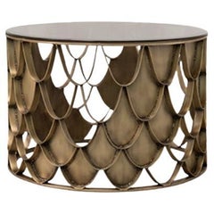 Koi Modern Center Table in Brass by BRABBU