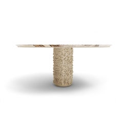 Modern Marble Patagon Round Dining Table by Covet House 