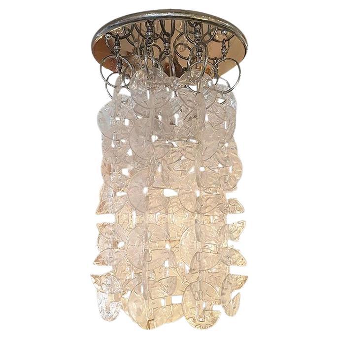 Murano Glass Chandelier by Mazzega, Italy For Sale