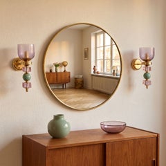 Pair of purple and green Murano glass sconces