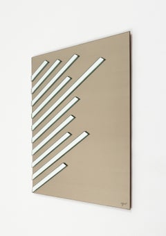 Specchio da parete astratto in stile Mid-Century di Romeo Rega per Nazaret, Italia, anni '70