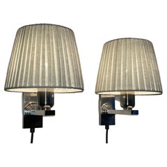 Art Deco Swedish Grace Solid Steel Sconces, 1930s