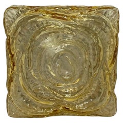 Blumenförmige Einbauleuchte aus Bernstein-Glas von ERCO Leuchten, Deutschland, 1960er Jahre