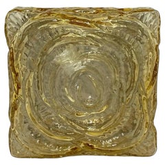 Blumenförmige Einbauleuchte aus Bernstein-Glas von ERCO Leuchten, Deutschland, 1960er Jahre