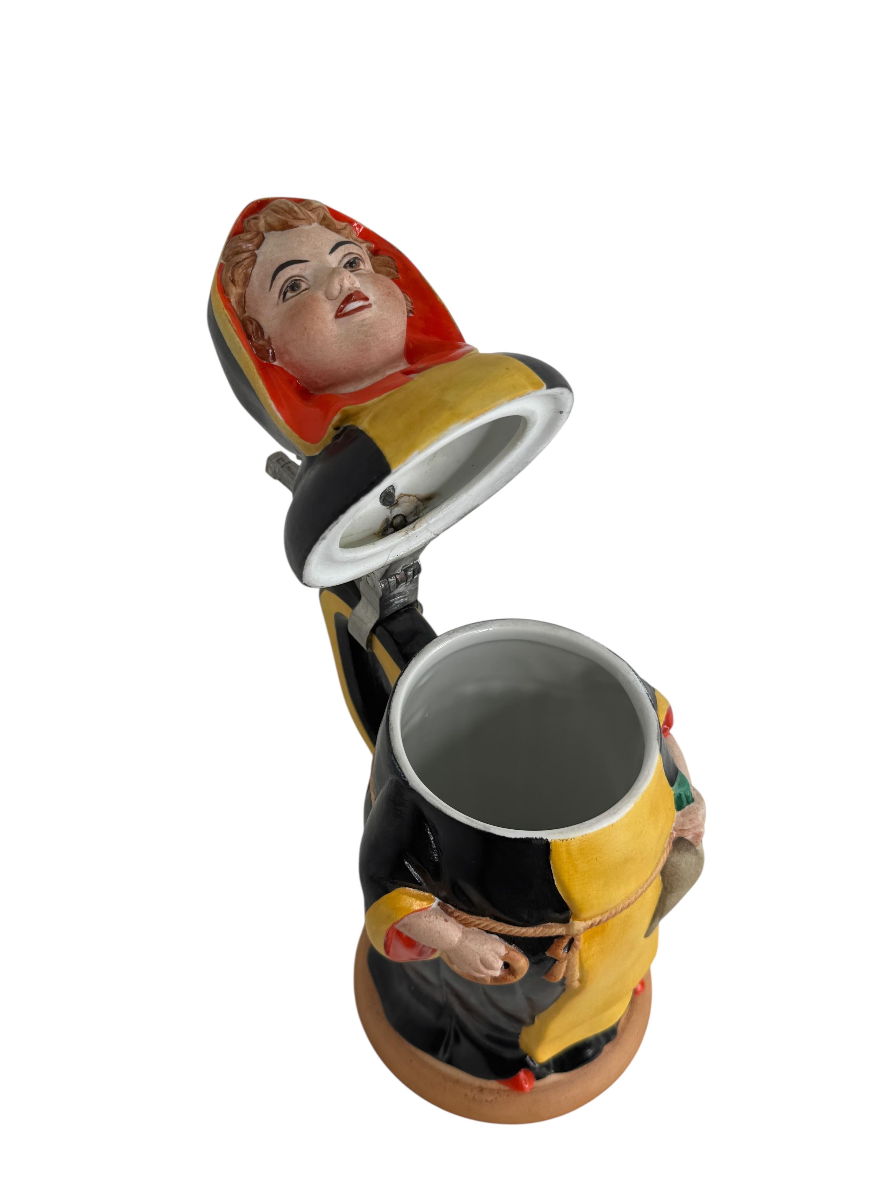 Porcelain Collectors Lidded Character Beer Stein Munich Child, 1970s For Sale