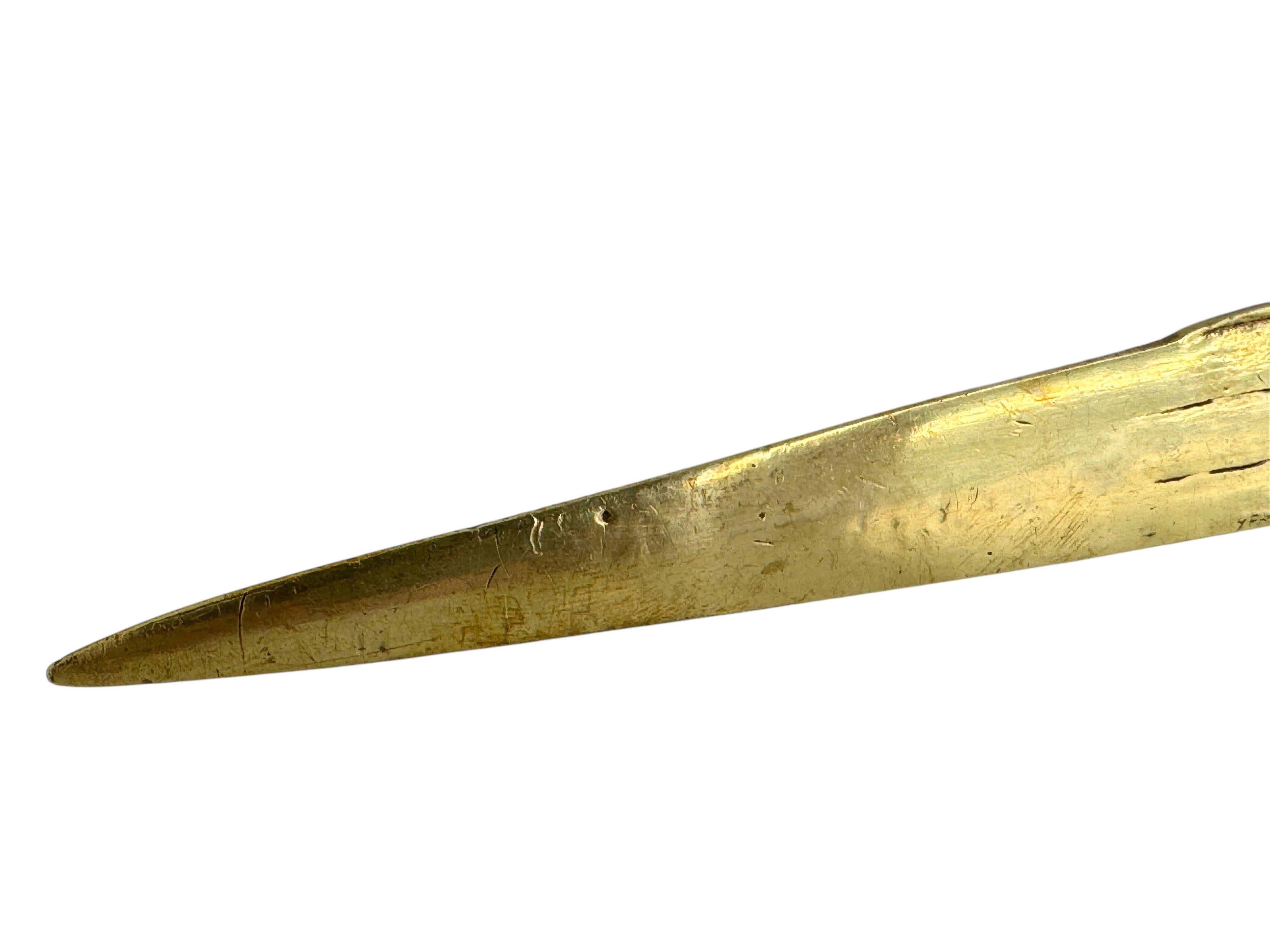 Brieföffner aus Bronze mit der Aufschrift 