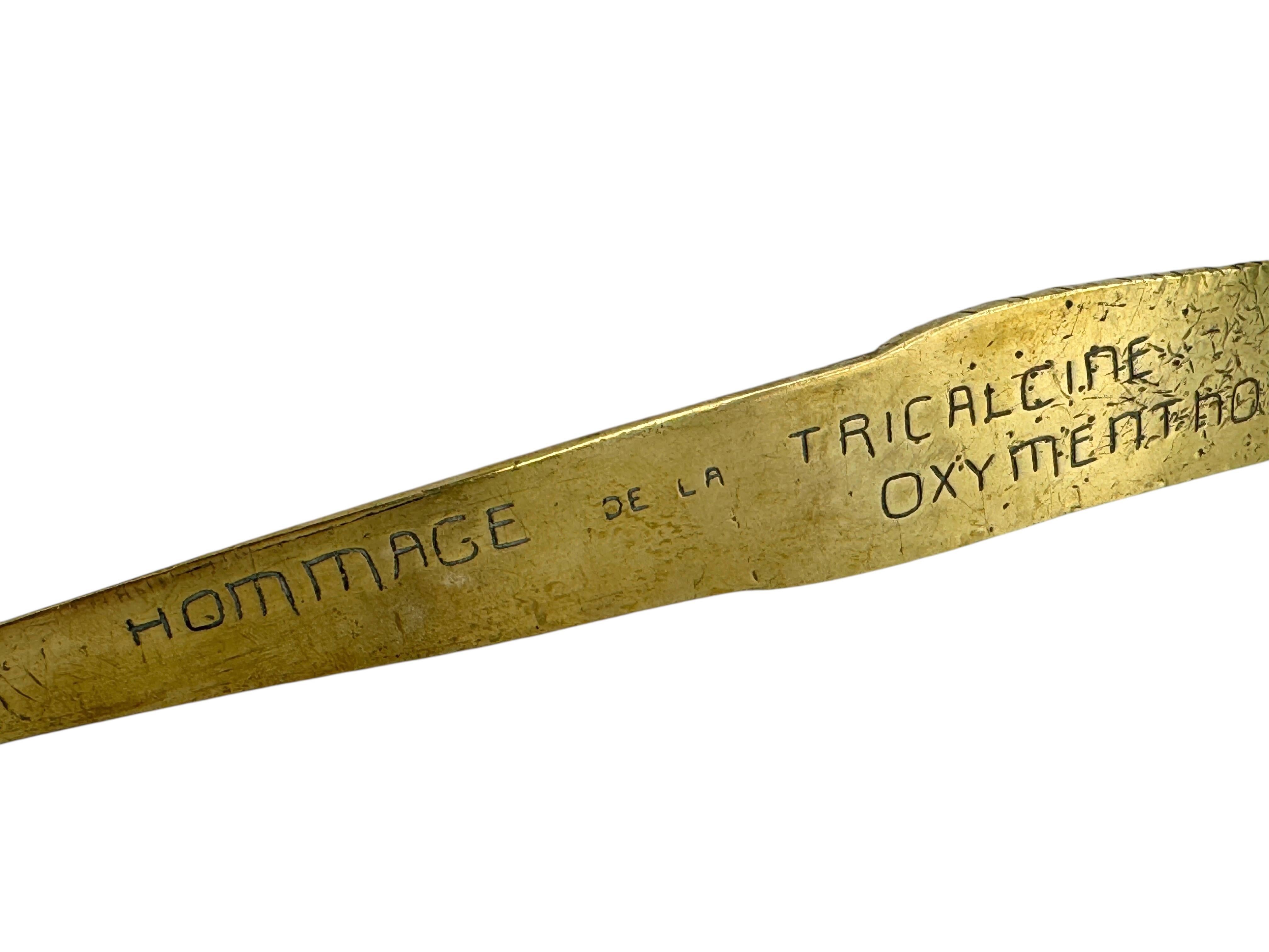 Brieföffner aus Bronze mit der Aufschrift 