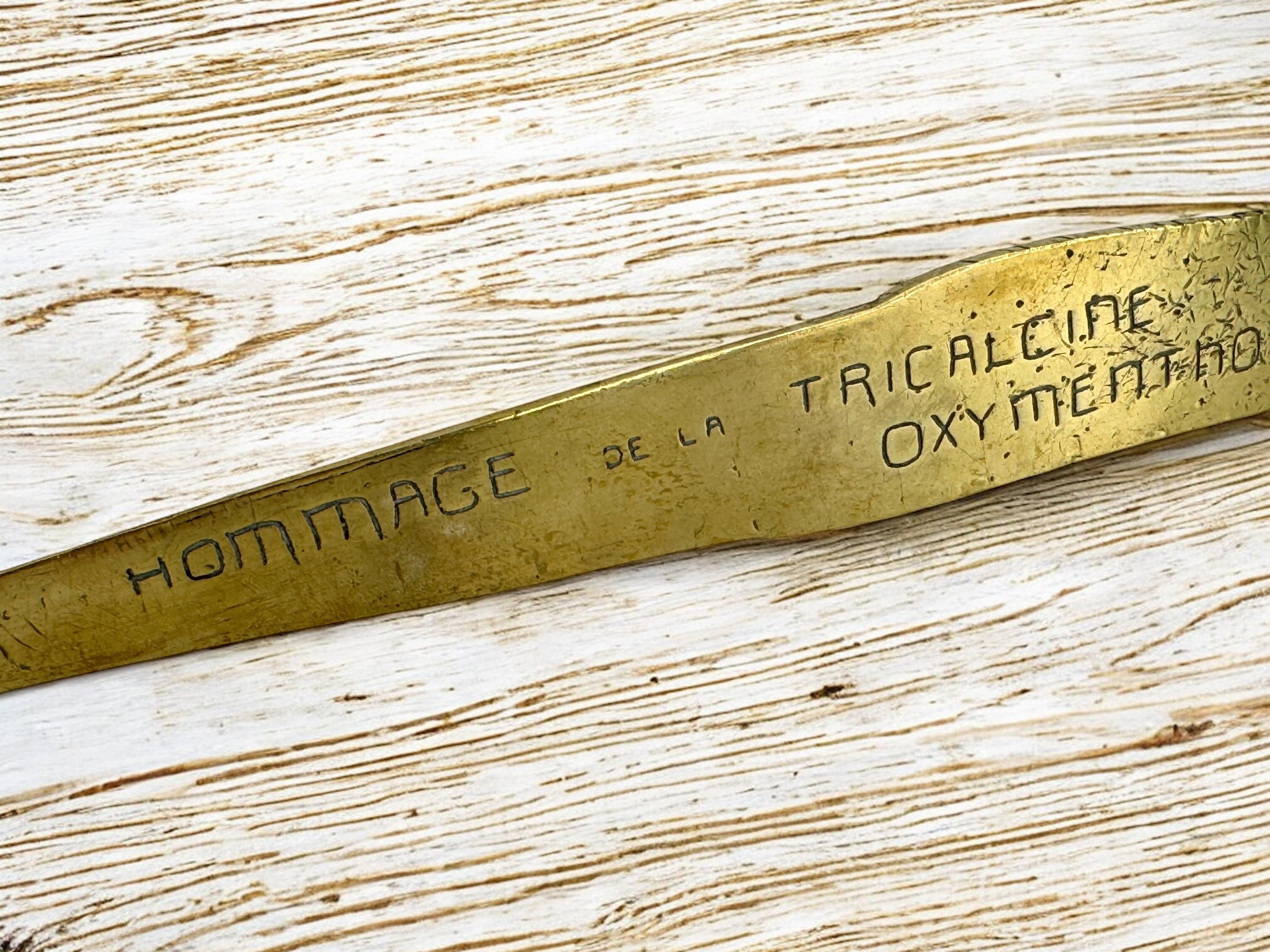 Brieföffner aus Bronze mit der Aufschrift 