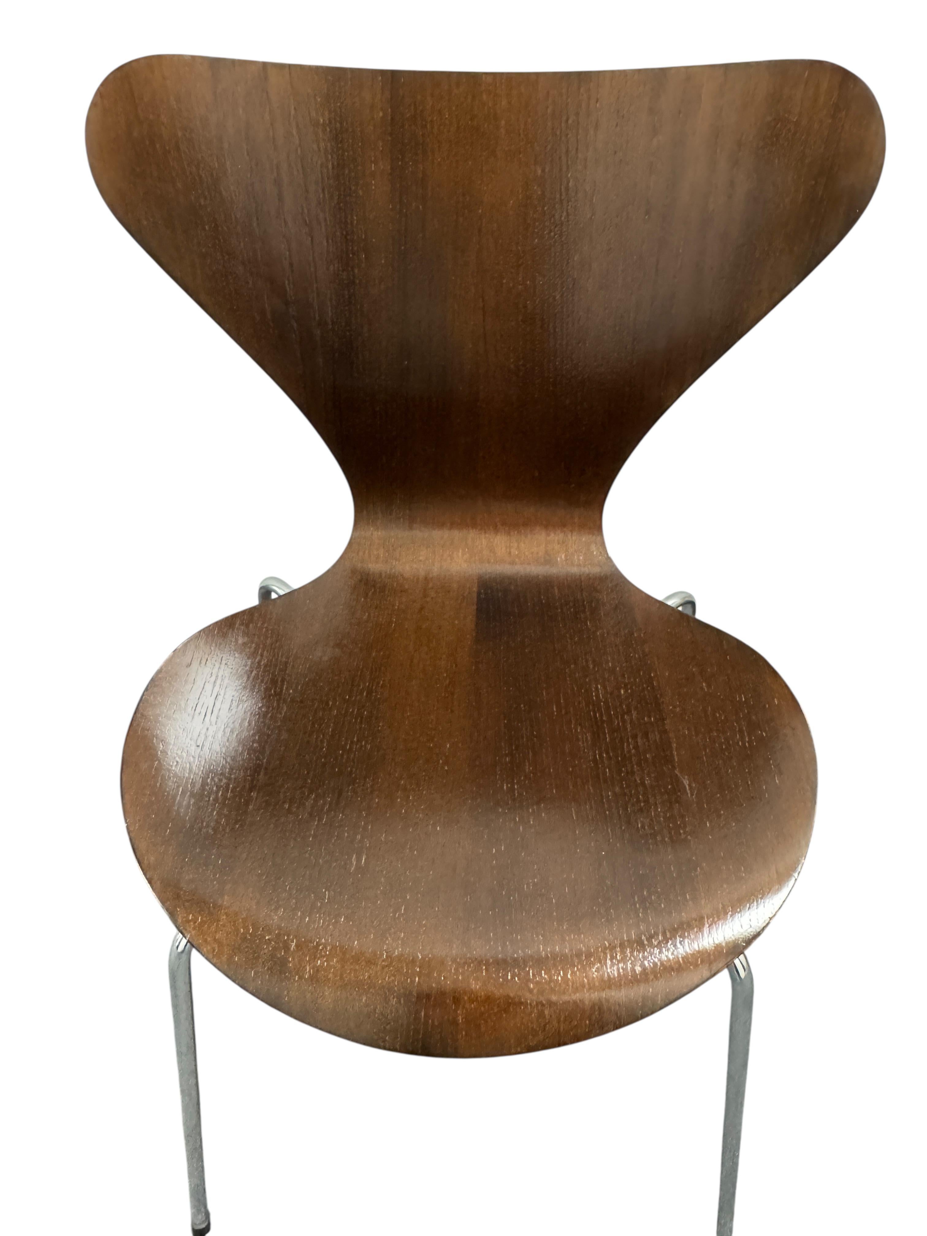 4er Set Model 3107 Serie 7 Stapelstuhl Arne Jacobsen, Fritz Hansen Deutschland (Moderne der Mitte des Jahrhunderts) im Angebot