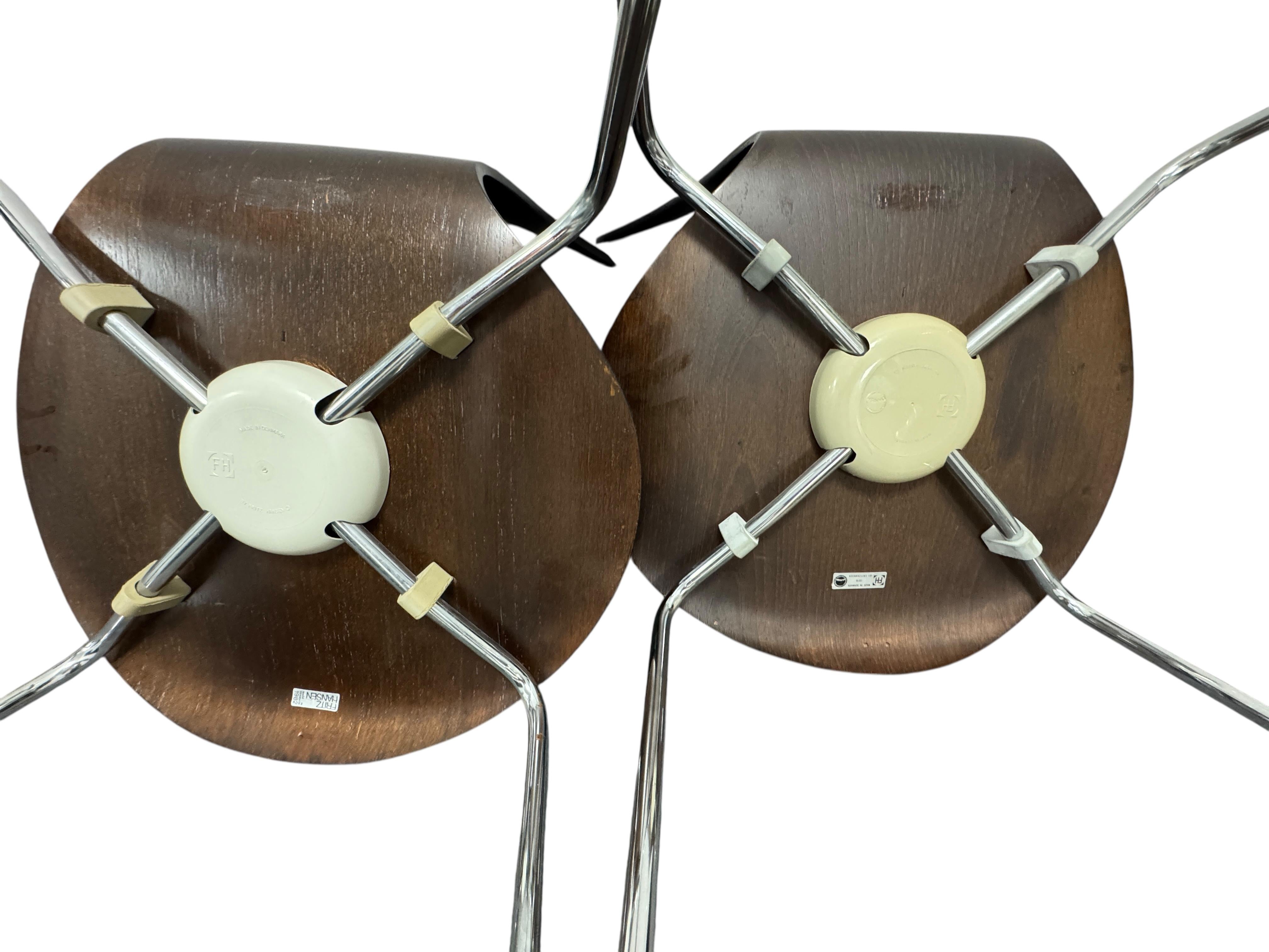 4er Set Model 3107 Serie 7 Stapelstuhl Arne Jacobsen, Fritz Hansen Deutschland im Angebot 6