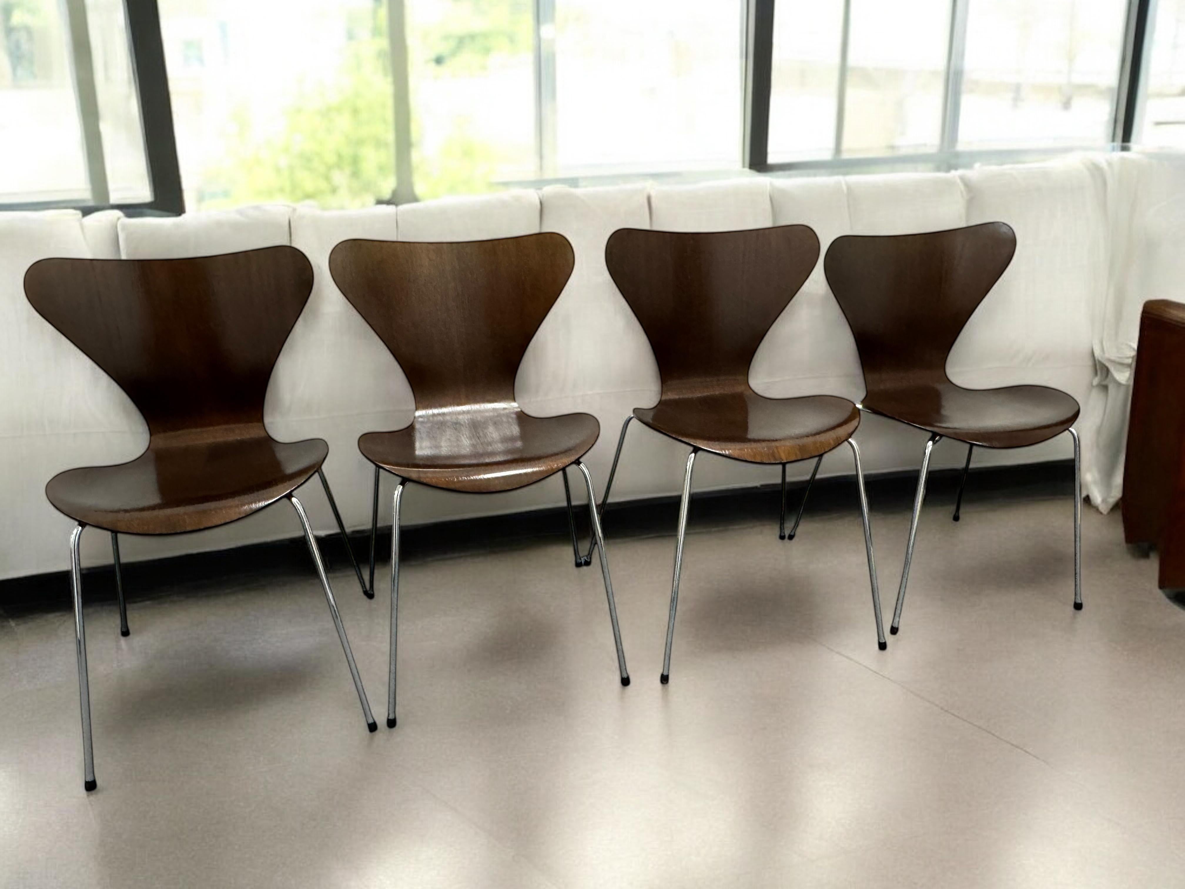 4er Set Model 3107 Serie 7 Stapelstuhl Arne Jacobsen, Fritz Hansen Deutschland im Angebot 11