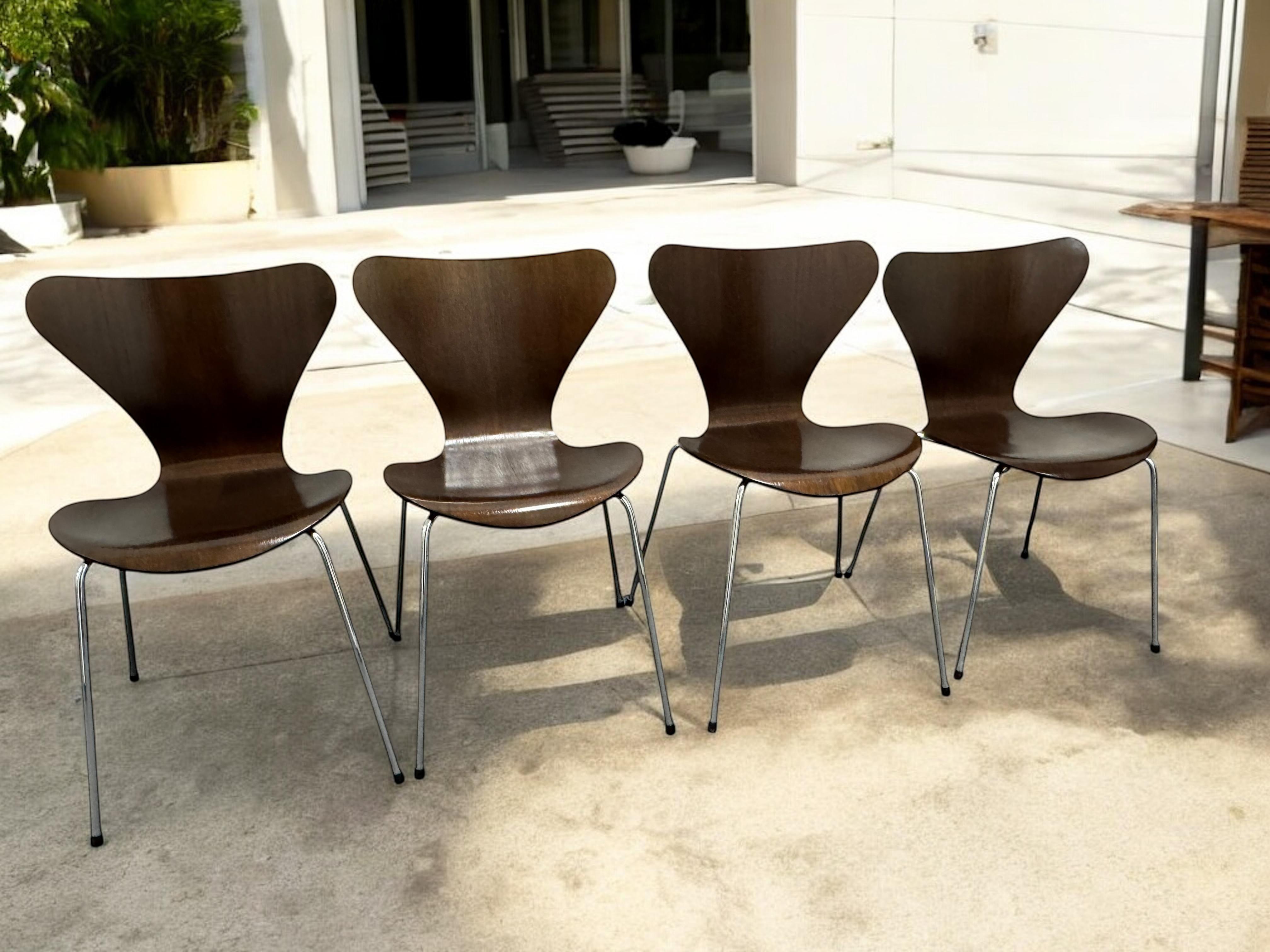 4er Set Model 3107 Serie 7 Stapelstuhl Arne Jacobsen, Fritz Hansen Deutschland im Angebot 9