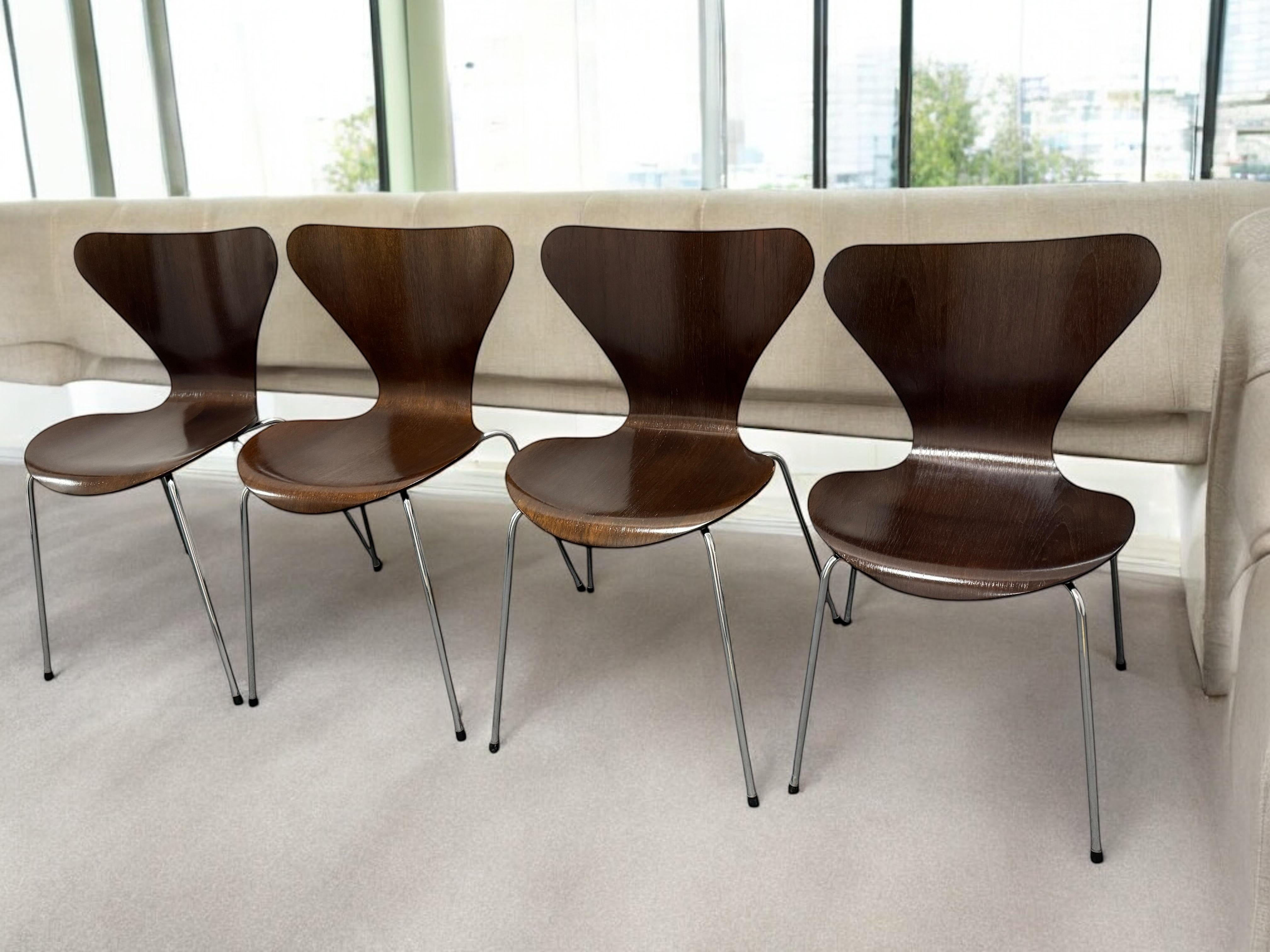 4er Set Model 3107 Serie 7 Stapelstuhl Arne Jacobsen, Fritz Hansen Deutschland im Angebot 10