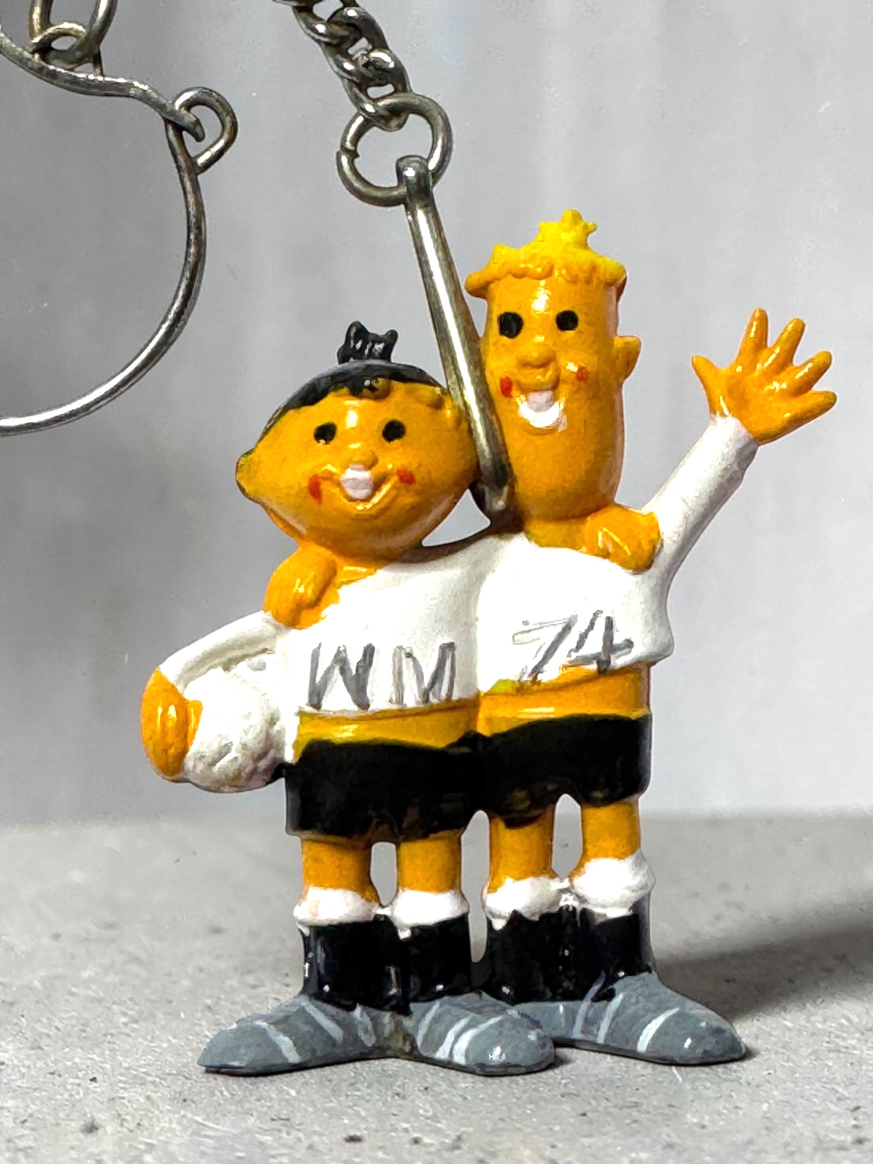 Original Vintage “Tip and Tap” Mascot Keychain Munich 1974 Fifa