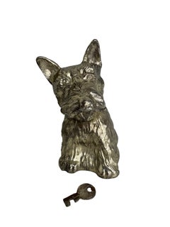 Vintage Scottie Dog Metal Money Bank, 1960s Mid-Century Design Sweden