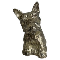 Tirelire vintage en métal en forme de chien Scottie, design suédois du milieu du XXe siècle, années 1960