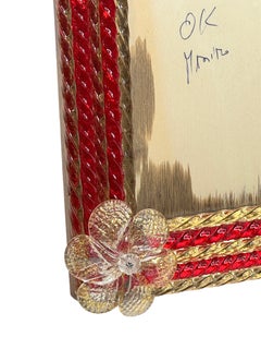 Petite Venetian Murano Art Glass Picture Frame Vintage, Italy, 1960s